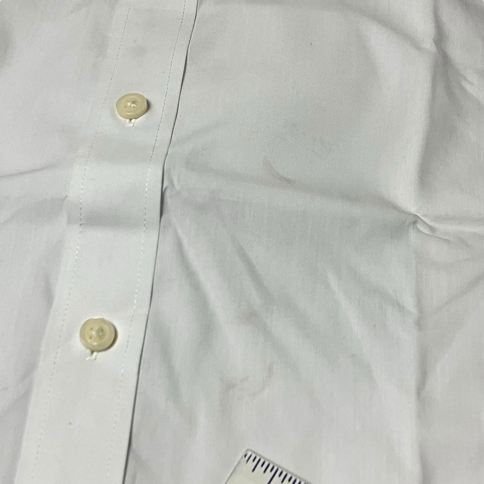 J.Crew J Crew Shirt Mens L White Button Up Slim Performance AS991 Size US L / EU 52-54 / 3 - 6 Thumbnail