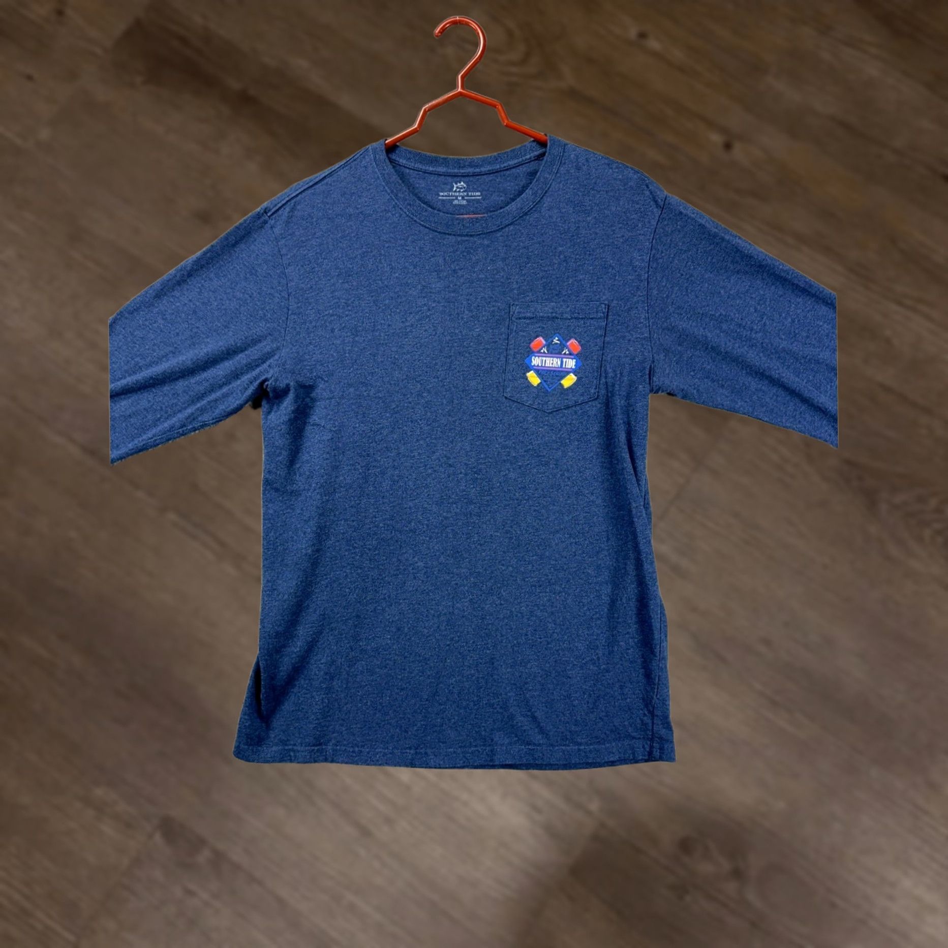 Southern Tide Southern Tide T-Shirt Long Sleeve Graphic Print Logo Mens Medium Blue Size US M / EU 48-50 / 2 - 1 Thumbnail