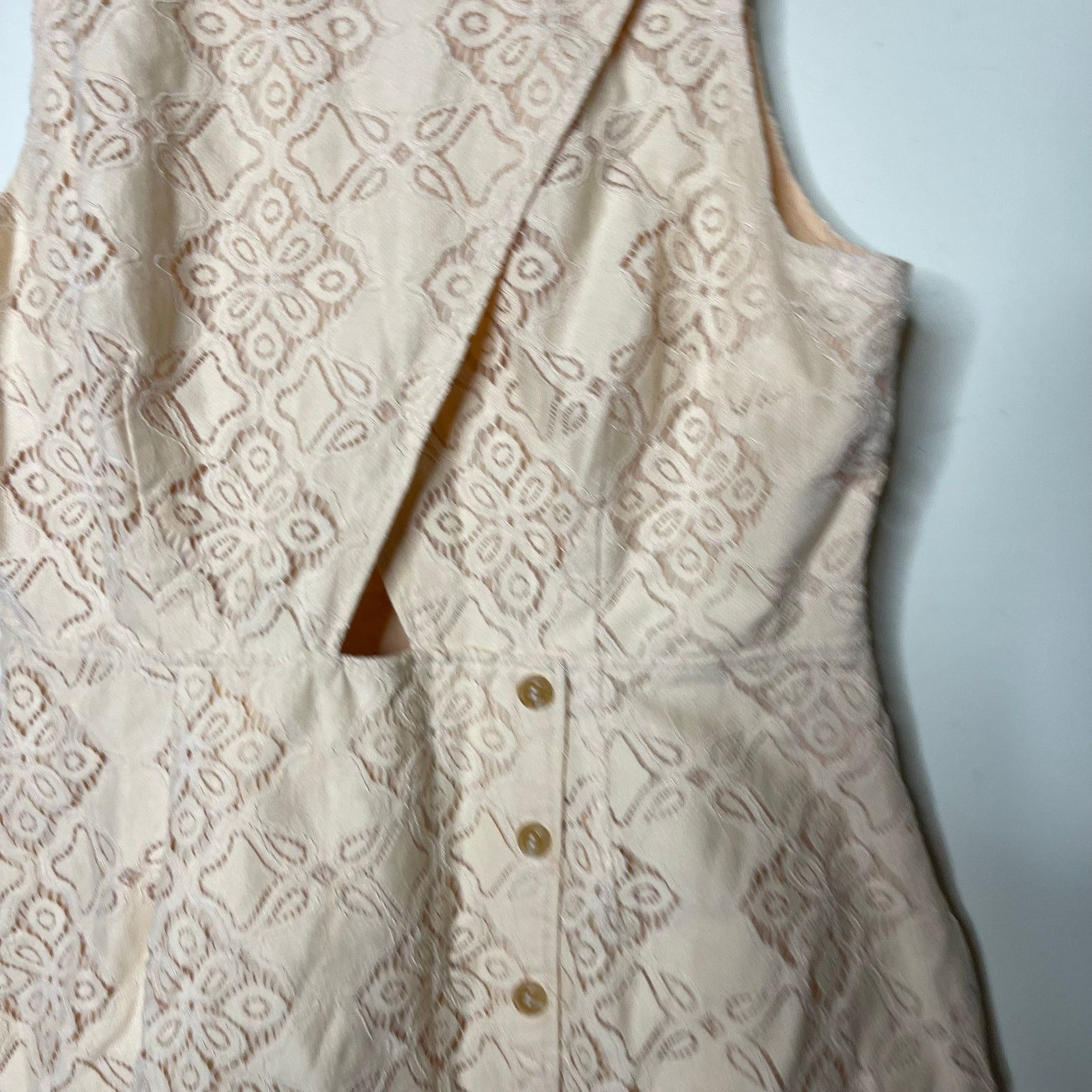 Pamela Love Pamela LoveiAntique Lace Midi Dress in champagne cream sz XL Size XL / US 12-14 / IT 48-50 - 4 Thumbnail