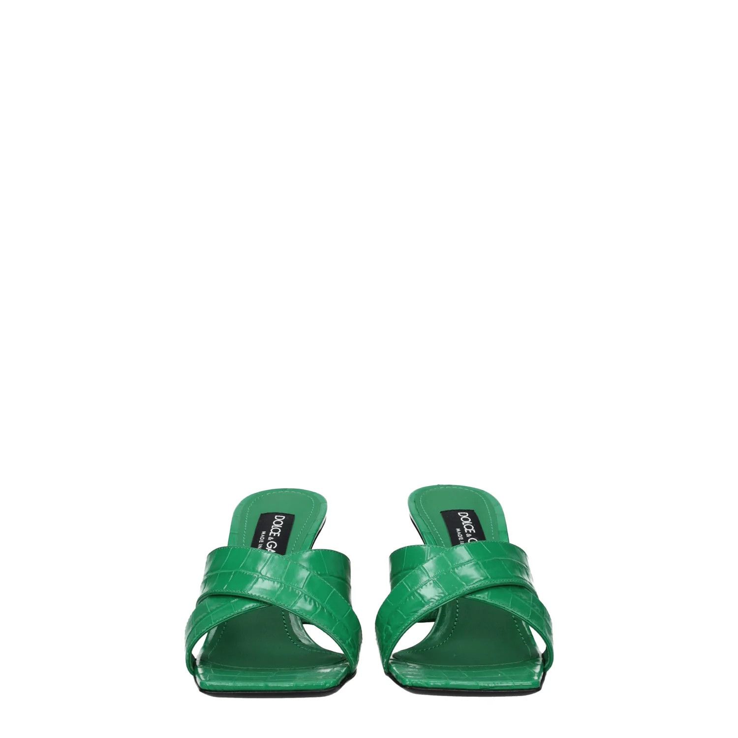 Dolce & Gabbana ob1o1e1124 Leather Sandals in Green Size US 6 / IT 36 - 3 Thumbnail