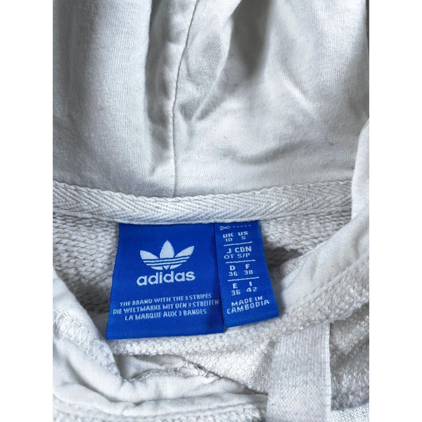 Adidas adidas Hoodie Women S White Striped Embroidered Trefoil Logo Pullover Hip Hop Womens Size S / US 4 / IT 40 - 3 Thumbnail
