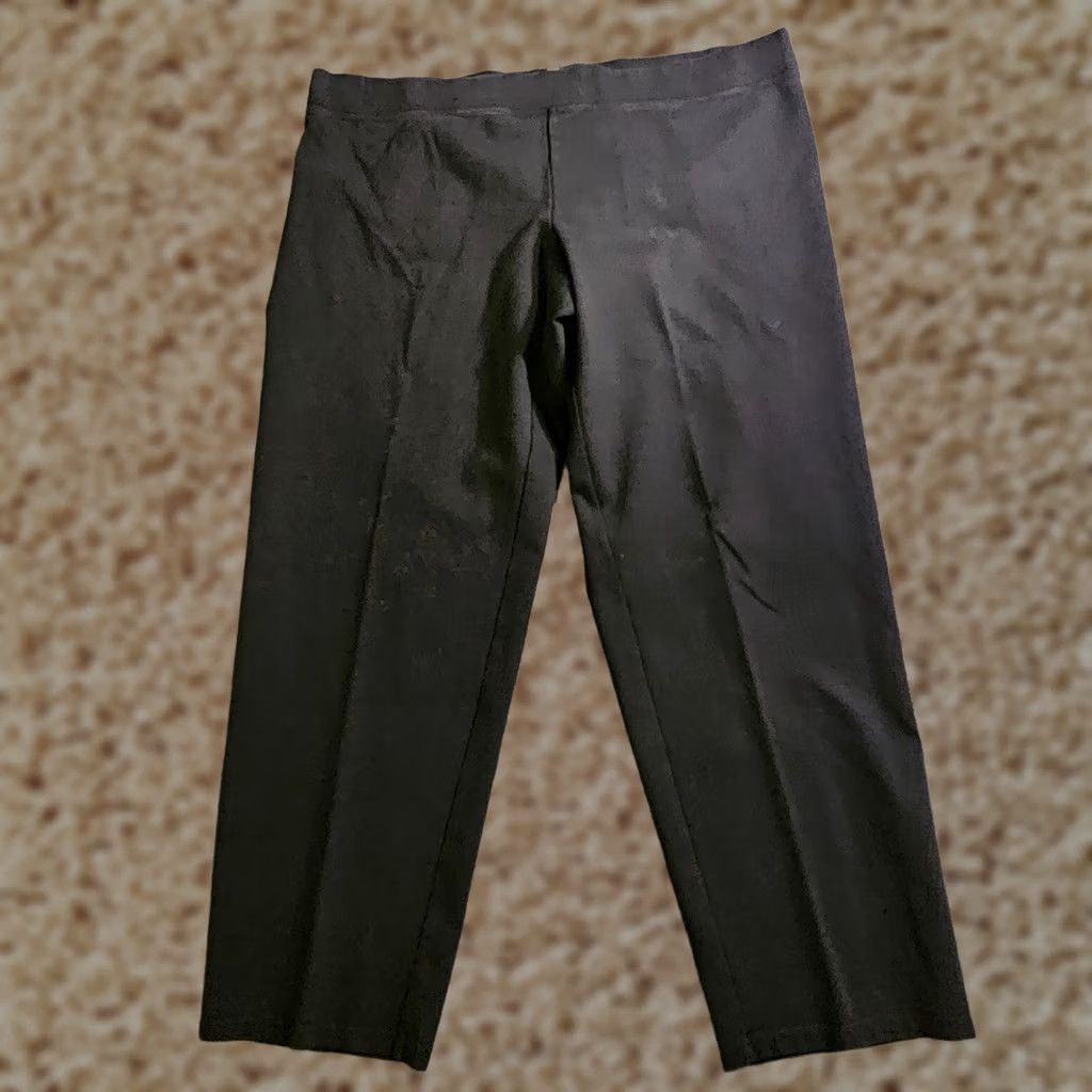 Eileen Fisher Eileen Fisher Pants Womens XL Black Straight Leg Elastic Waist No Iron Career Dress Pants Size 40" / US 18 - 1 Thumbnail