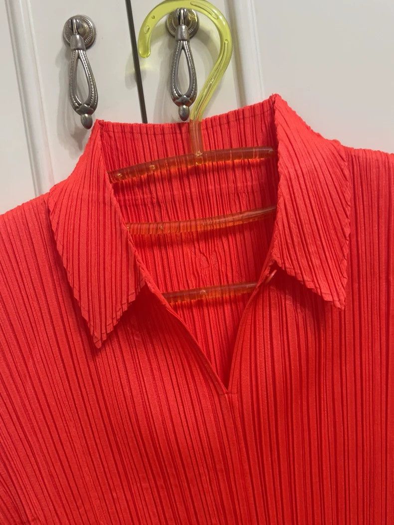 Issey Miyake issey miyake Red lapel short-sleeved shirt Size US L / EU 52-54 / 3 - 2 Thumbnail