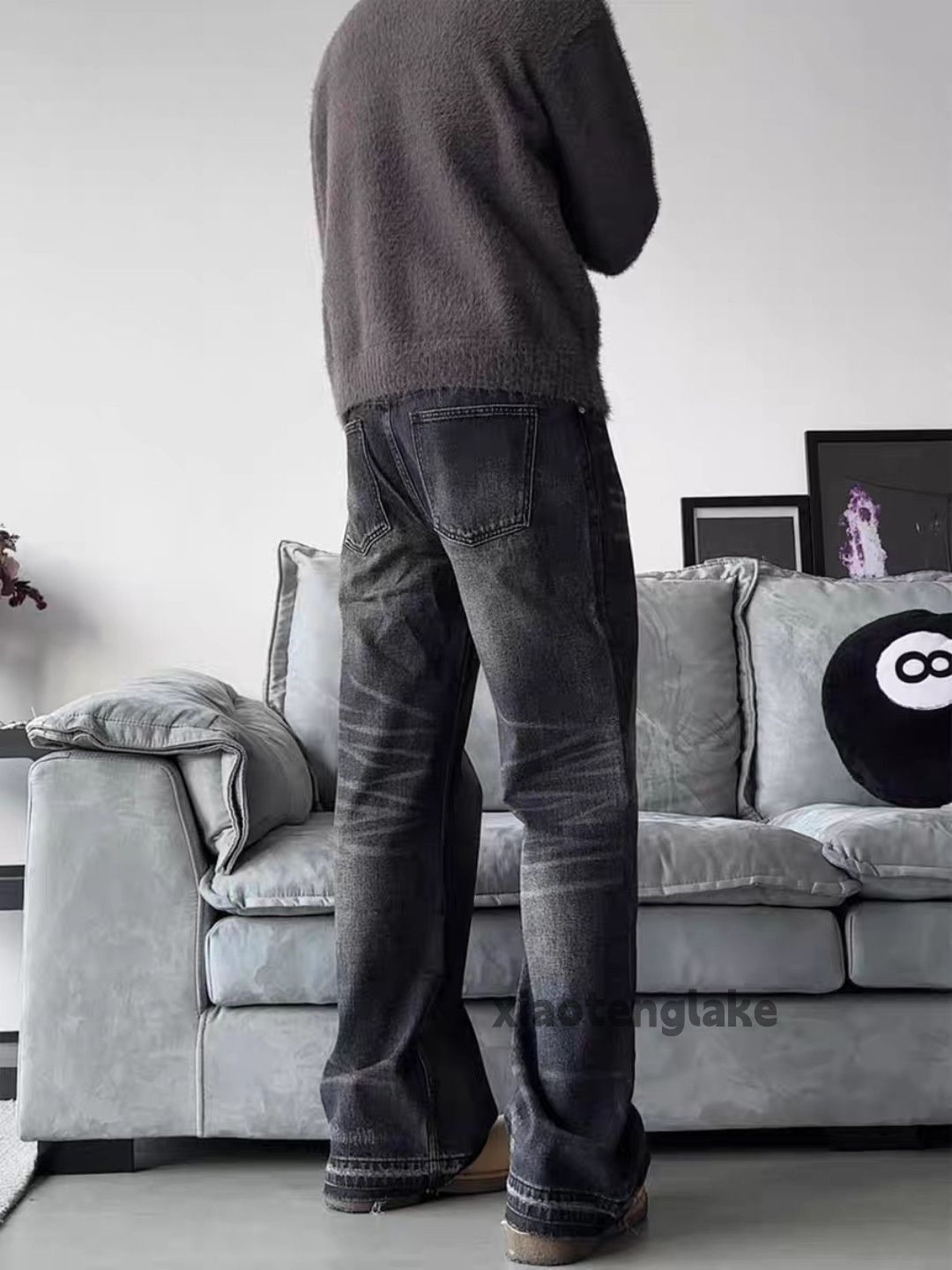 Jean × Vintage Unisex washed workwear loose baggy punk jeans Size US 32 / EU 48 - 3 Thumbnail