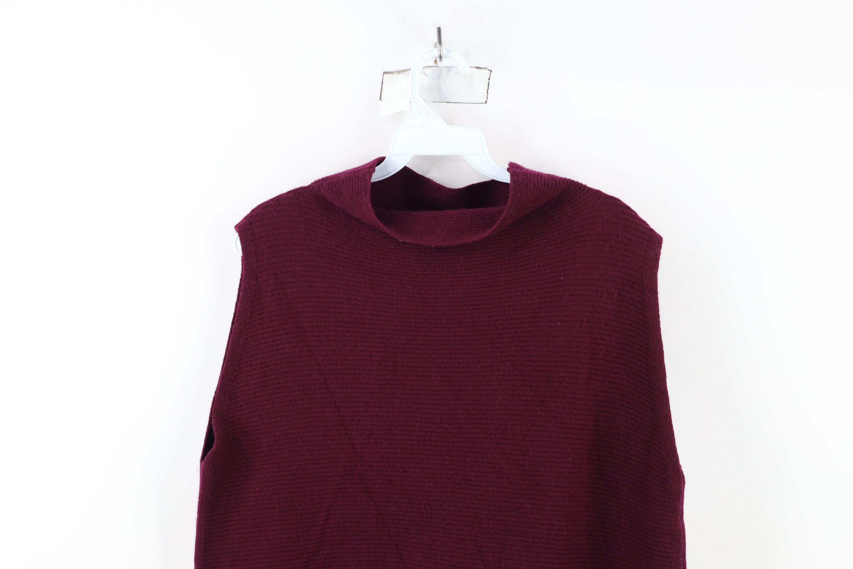Vintage Vintage Y2K Babydoll Sleeveless Cashmere Ribbed Knit Sweater Size XXL / US 16-18 / IT 52-54 - 10 Thumbnail