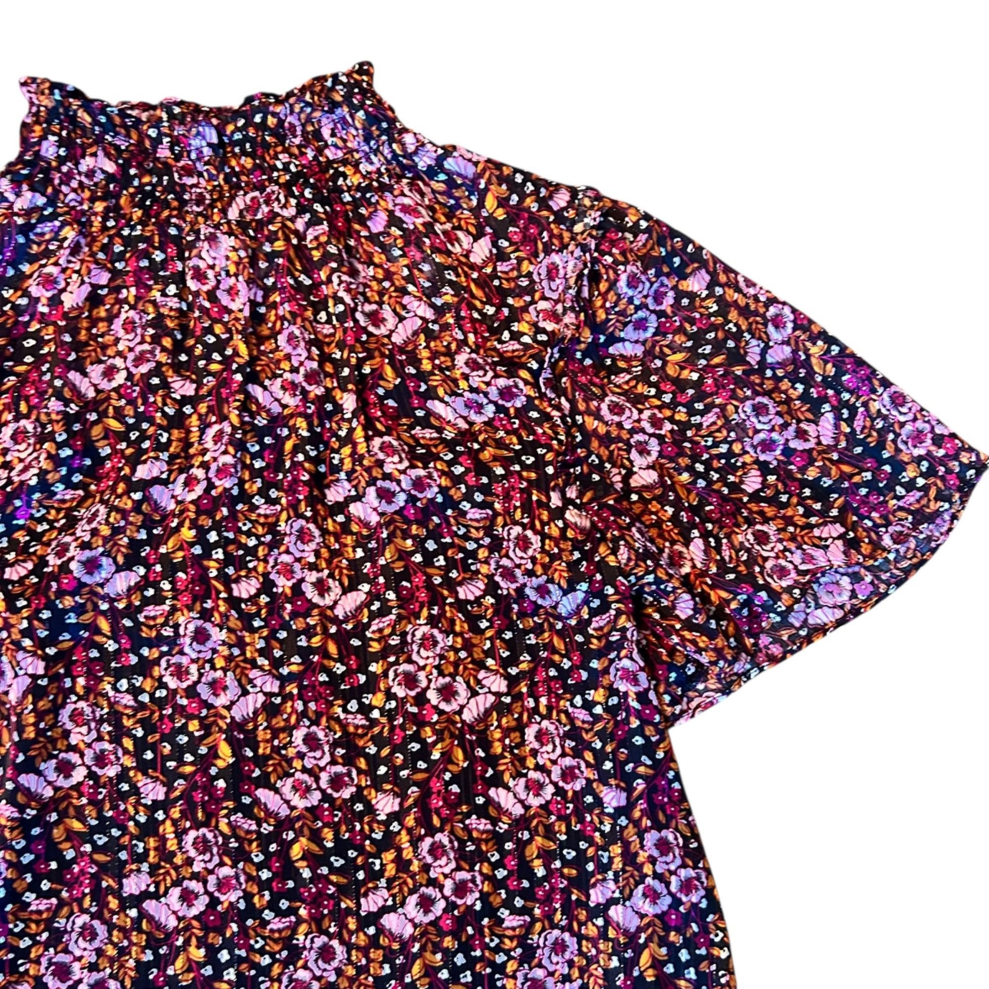 Other Melloday Floral Metallic Woven Feminine Romantic Flutter Sle Size S / US 4 / IT 40 - 3 Thumbnail
