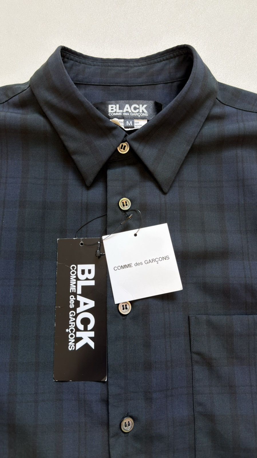 Comme des Garcons A/W 22 Over Dyed Tartan Check Shirt Size US M / EU 48-50 / 2 - 4 Thumbnail