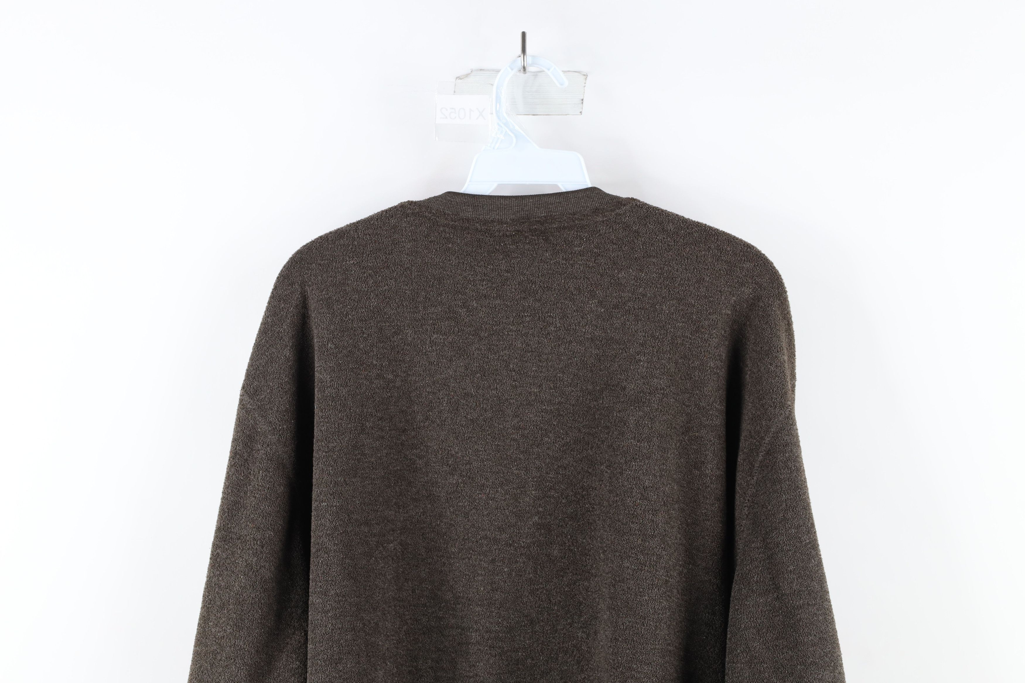 Russell Athletic Vintage 90s Russell Athletic Fleece V-Neck Sweatshirt Brown Size US L / EU 52-54 / 3 - 6 Thumbnail