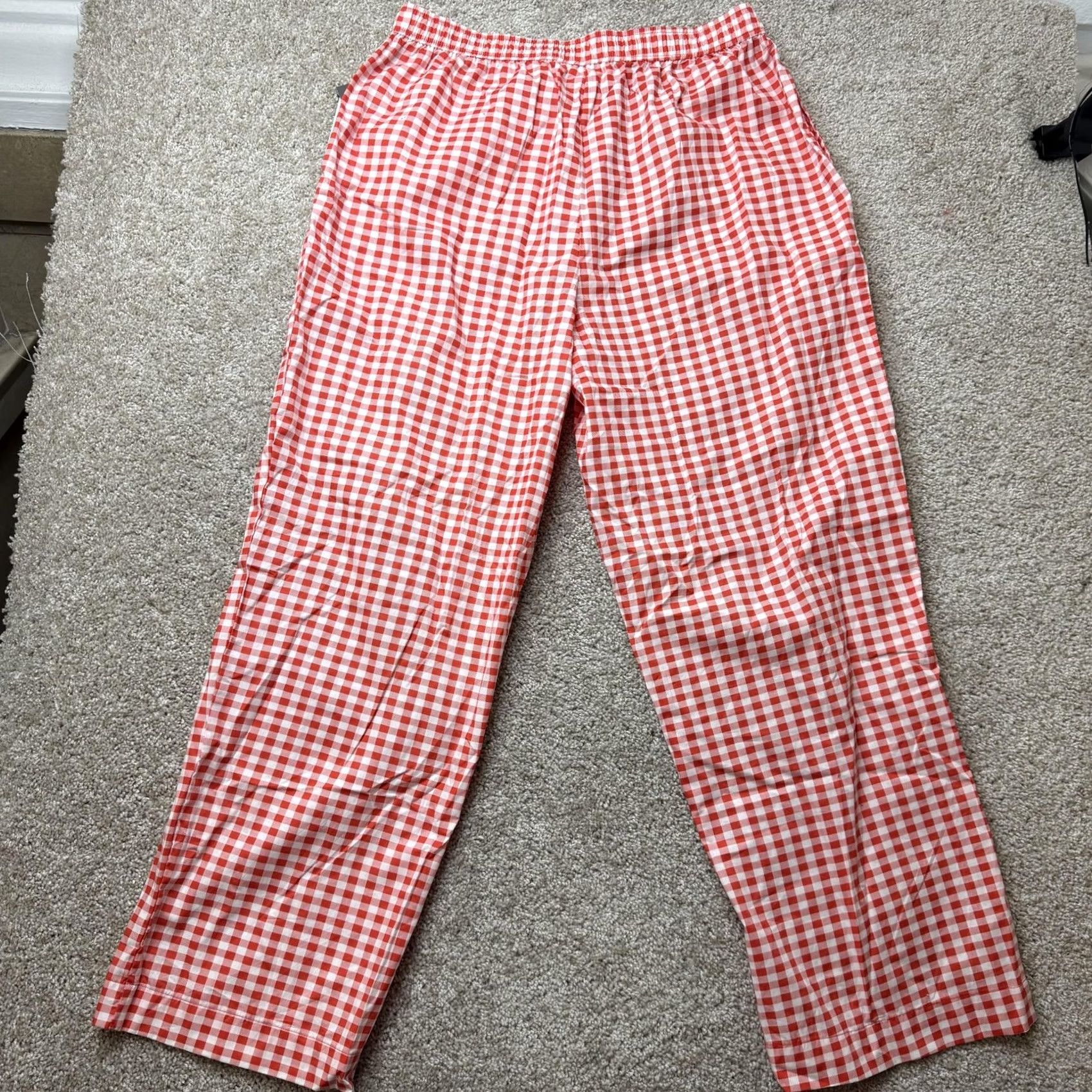 Vintage Grayson Threads Pants Womens L Red Pajama Check Cotton Button Sleepwear Size 36" / US 14 / IT 50 - 7 Thumbnail