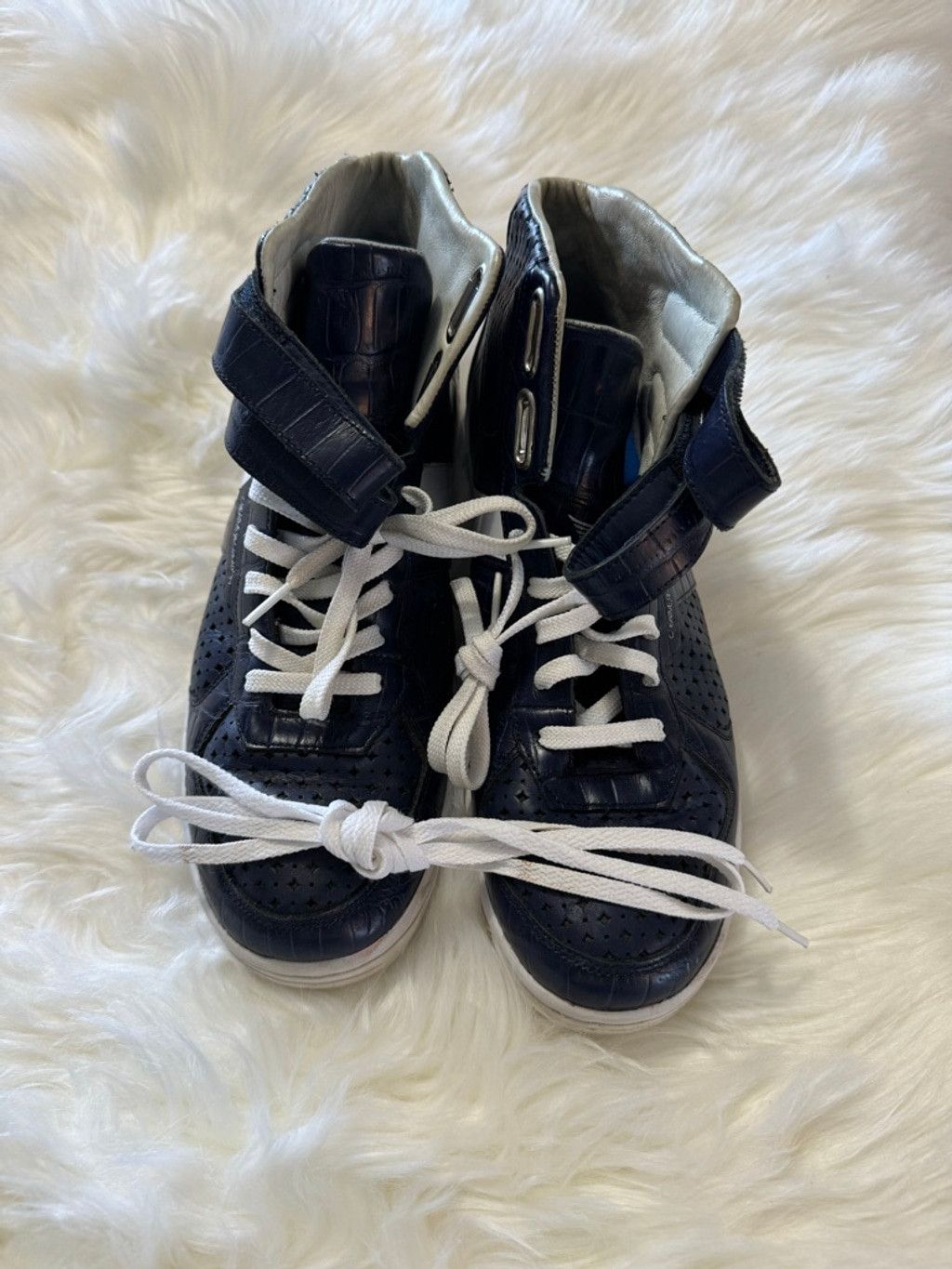 Creative Recreation Creative Recreation | Blue Croc Embossed Sneakers | 12 Size US 12 / EU 45 - 2 Thumbnail