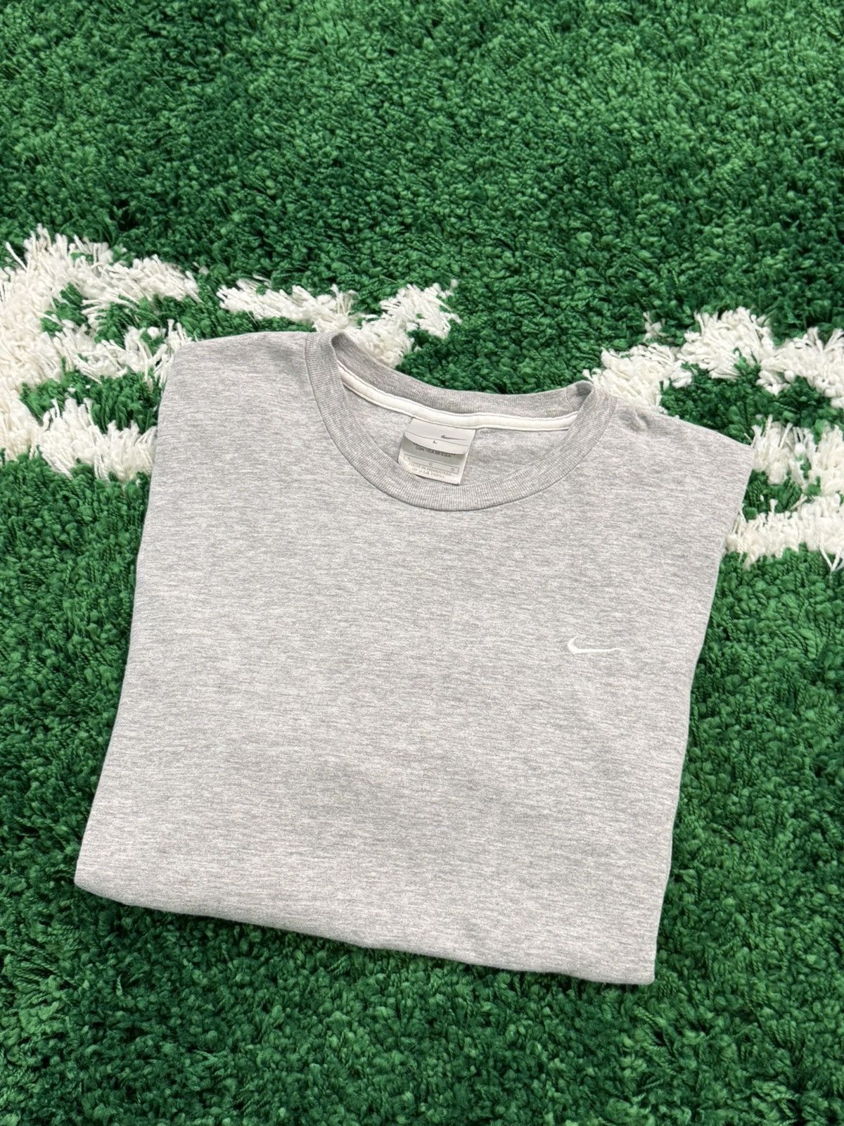 Nike × Vintage RARE Vintage Nike Silver Tag Embroidered Swoosh Logo Tee Size US L / EU 52-54 / 3 - 1 Thumbnail