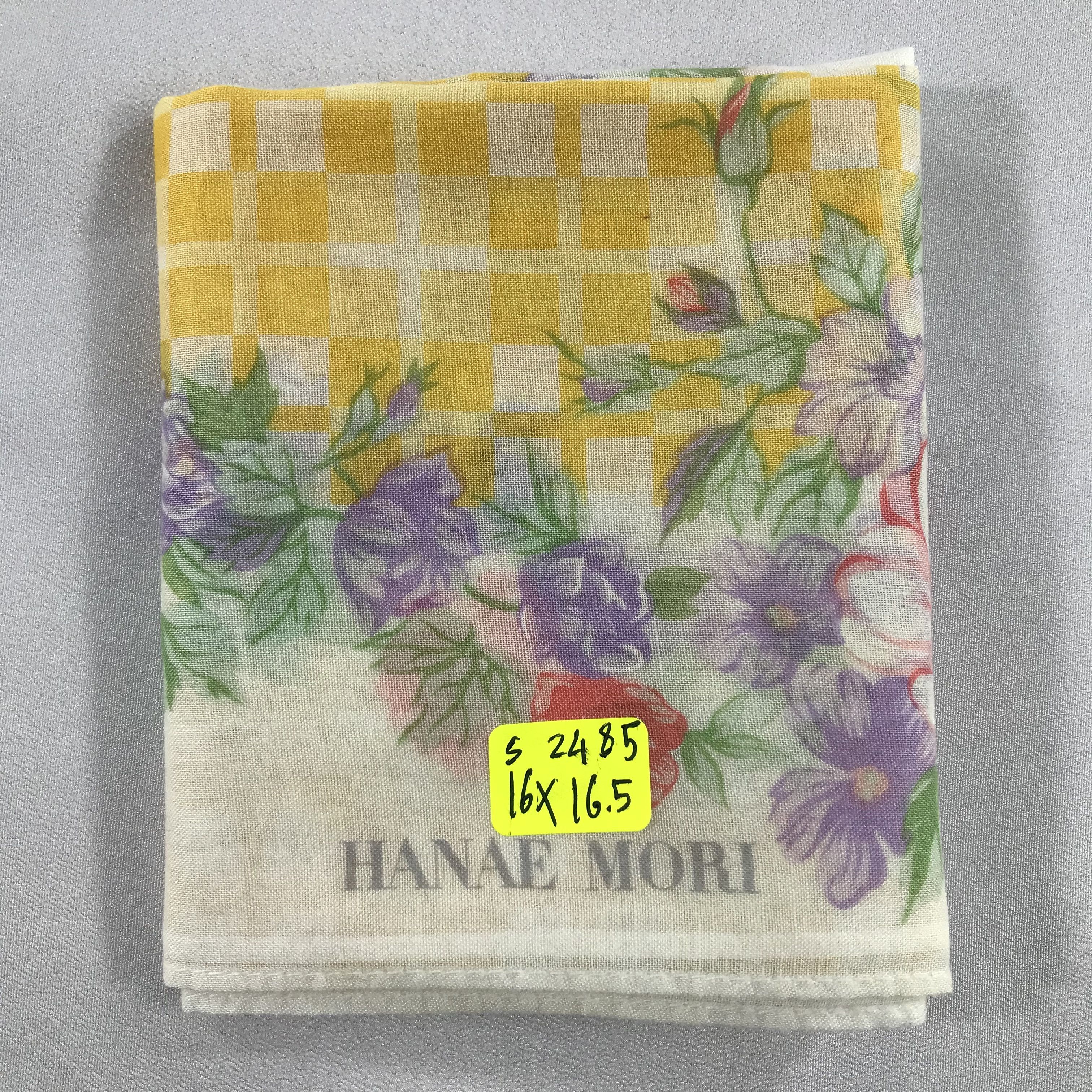 Hanae Mori × Vintage Hanae Mori Bandana / Handkerchief / Neckerchief -S2485 Size ONE SIZE - 6 Thumbnail