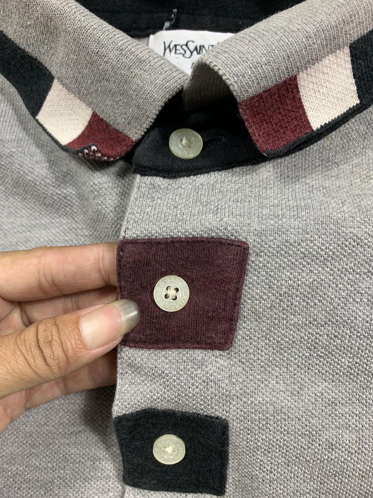 Yves Saint Laurent Vintage Yves Saint Laurent Long Sleeve Polo Shirt Size US L / EU 52-54 / 3 - 5 Thumbnail