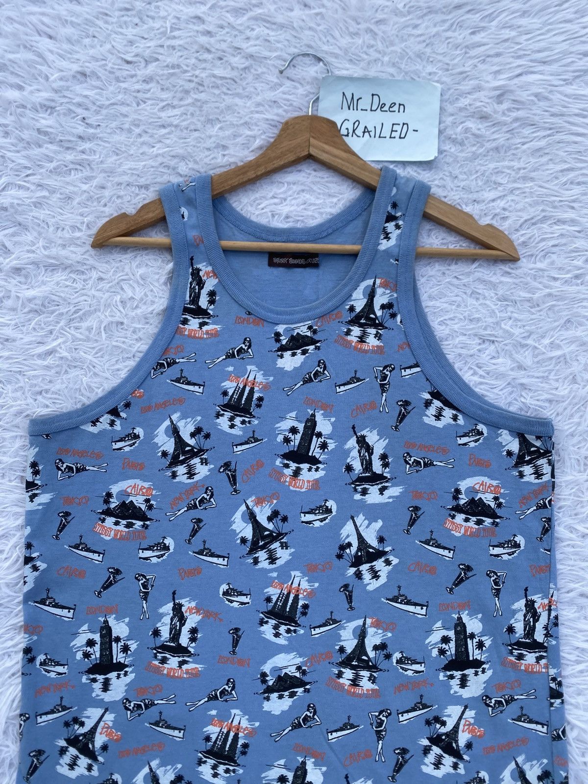 Stussy Rare Vintage Stussy World Tour Summer Cruze Singlet Size US M / EU 48-50 / 2 - 6 Thumbnail