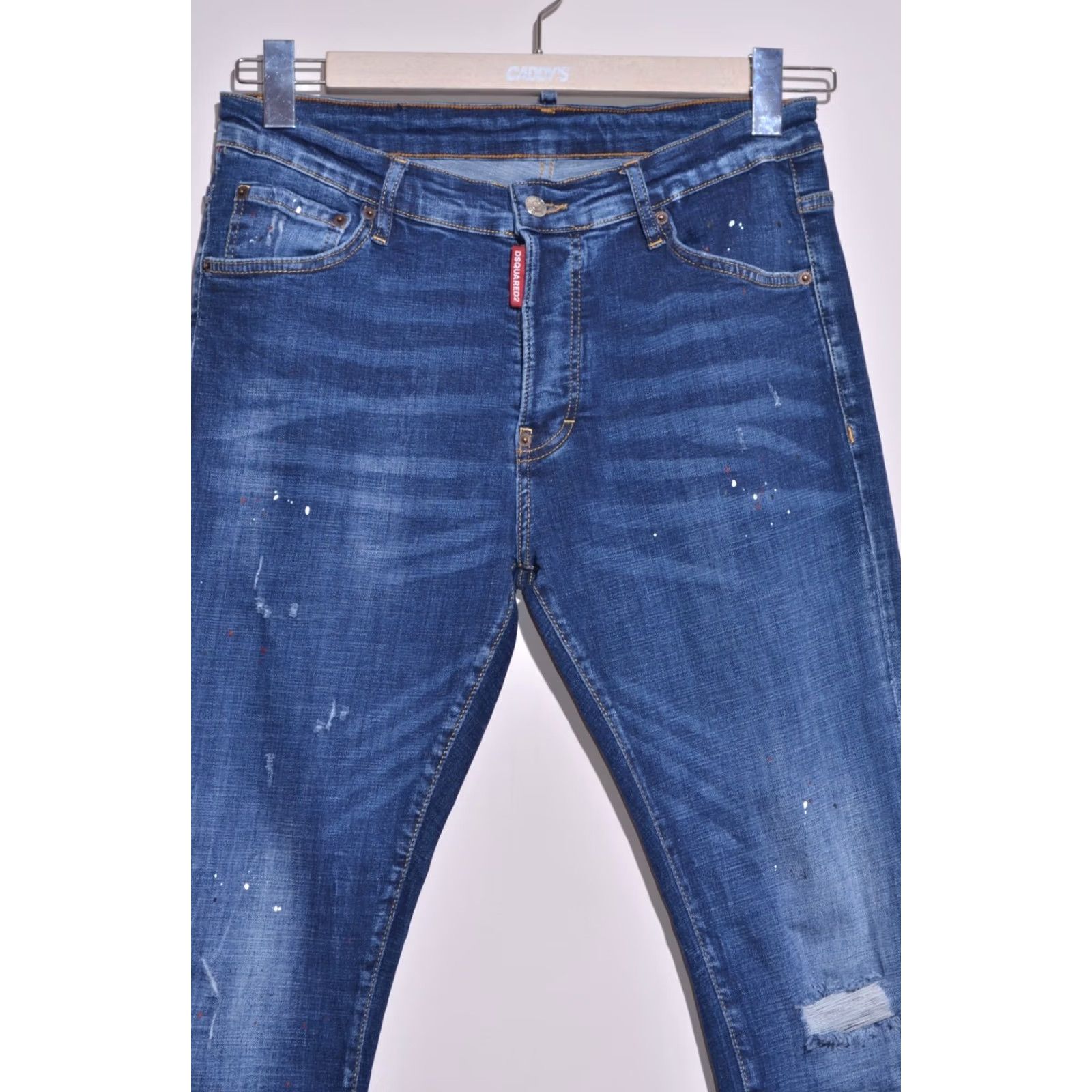 Dsquared2 DSQUARED2 Ibrahimovic Icon Jeans Denim Blue Distressed Size 50 Men Jeans Slim Regular 34in Waist 32in Inseam 82cm Rise 10-12in 50 XS? Size US 34 / EU 50 - 3 Thumbnail