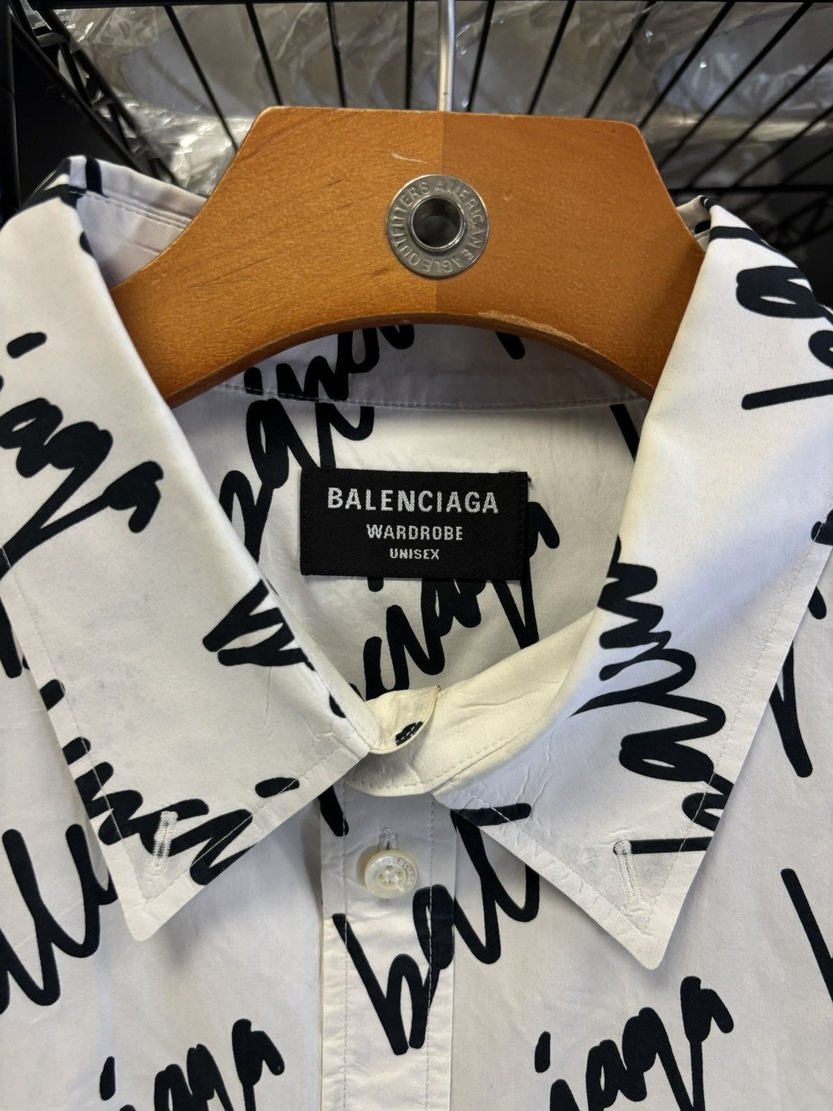 Balenciaga Balenciaga Cursive All Over button-up shirt Size US XL / EU 56 / 4 - 3 Thumbnail