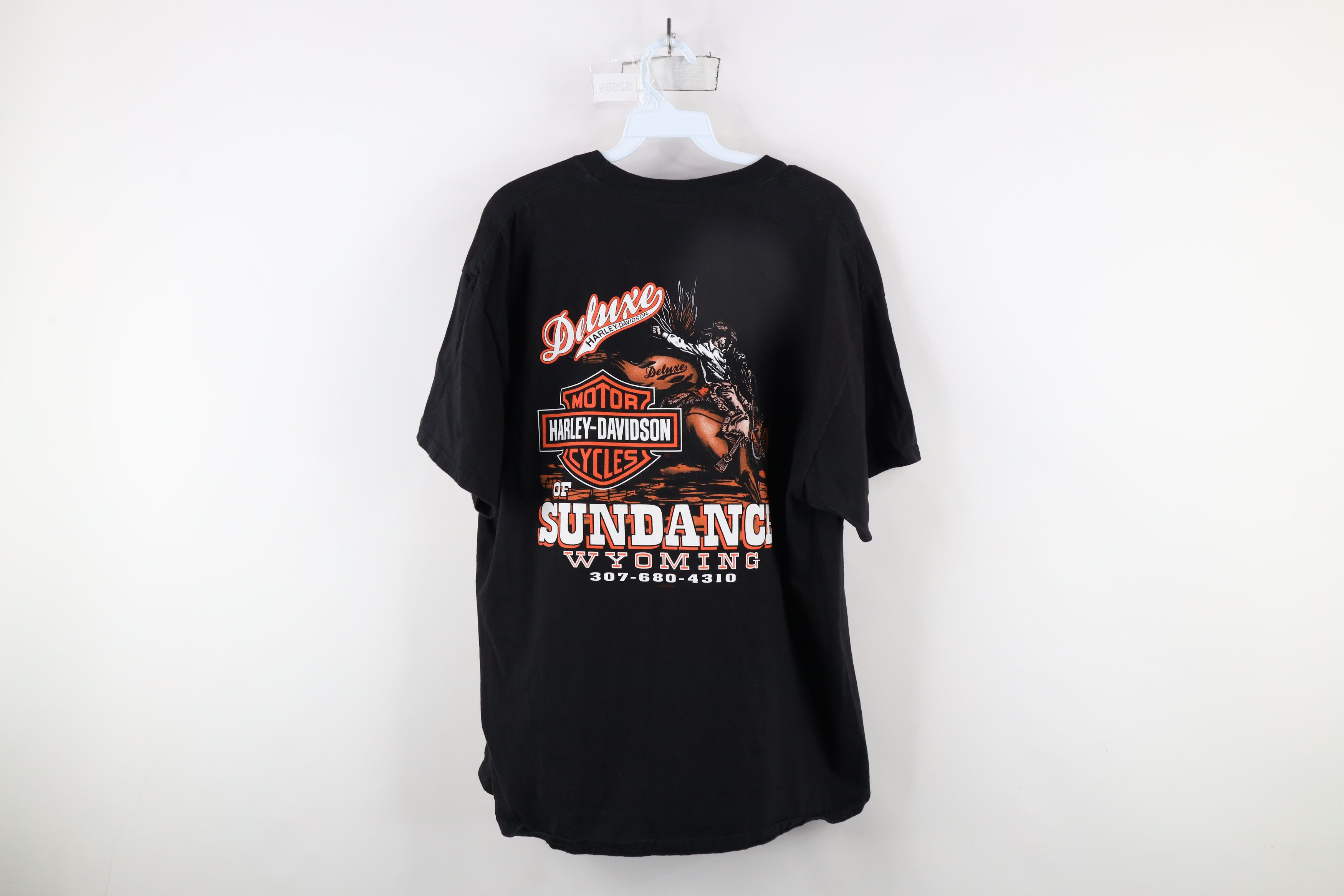 Harley Davidson × Vintage Vintage Y2K Harley Davidson Sundance Wyoming T-Shirt Black Size US XL / EU 56 / 4 - 12 Thumbnail