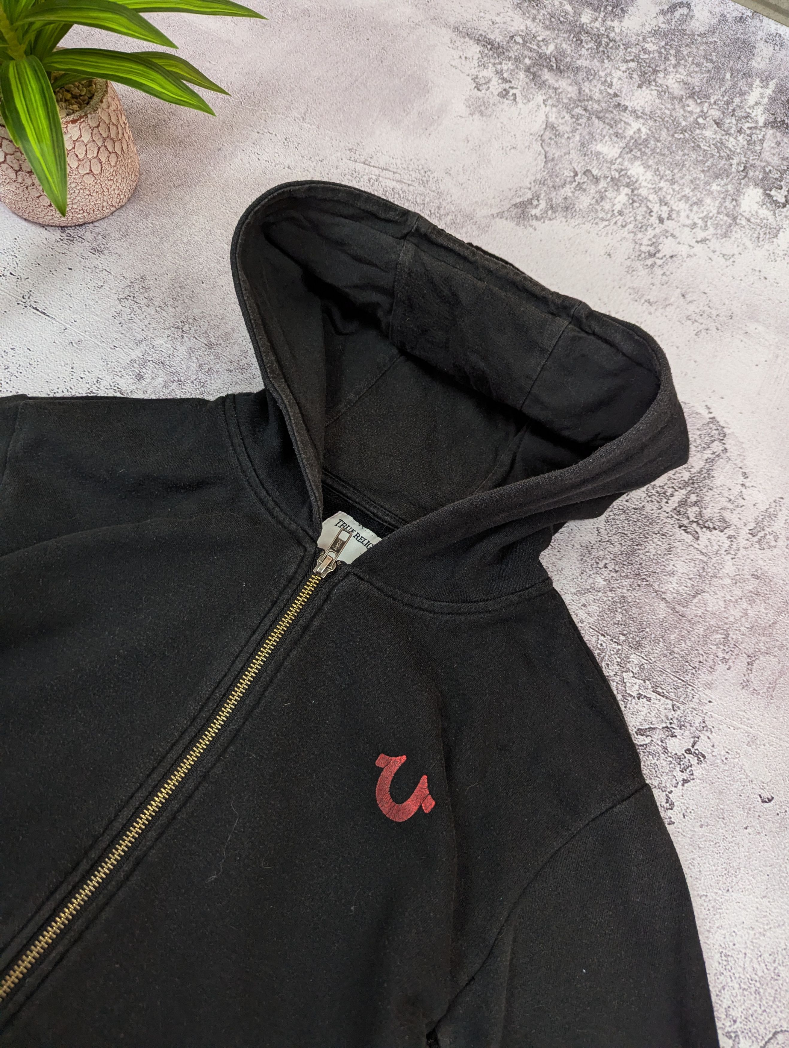 True Religion VTG True Religion Faded Distressed Zip Hoodie XL Size US L / EU 52-54 / 3 - 9 Thumbnail