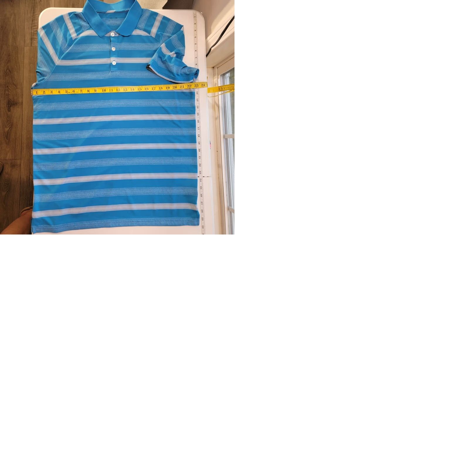 Oakley Oakley Golf Polo Shirt Mens L Regular Fit Blue Stripe OHydrolix Athletic Performance Shirt Size US L / EU 52-54 / 3 - 9 Thumbnail