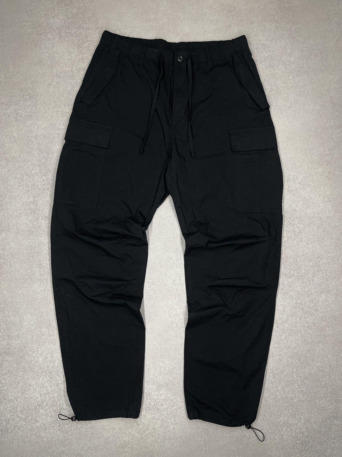 H&M Mens H&M Cargo Pants Black Size US 34 / EU 50 - 2 Thumbnail
