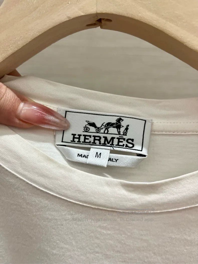 Hermes Hermes White Bicycle Pattern Short-Sleeve Size US M / EU 48-50 / 2 - 3 Thumbnail