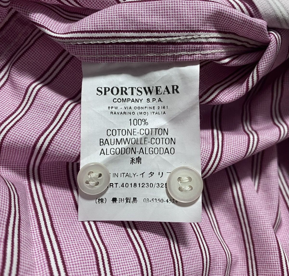 C.P. Company C.P. Company Vintage Pink Striped Long Sleeved Cotton Shirt Size US XL / EU 56 / 4 - 18 Thumbnail