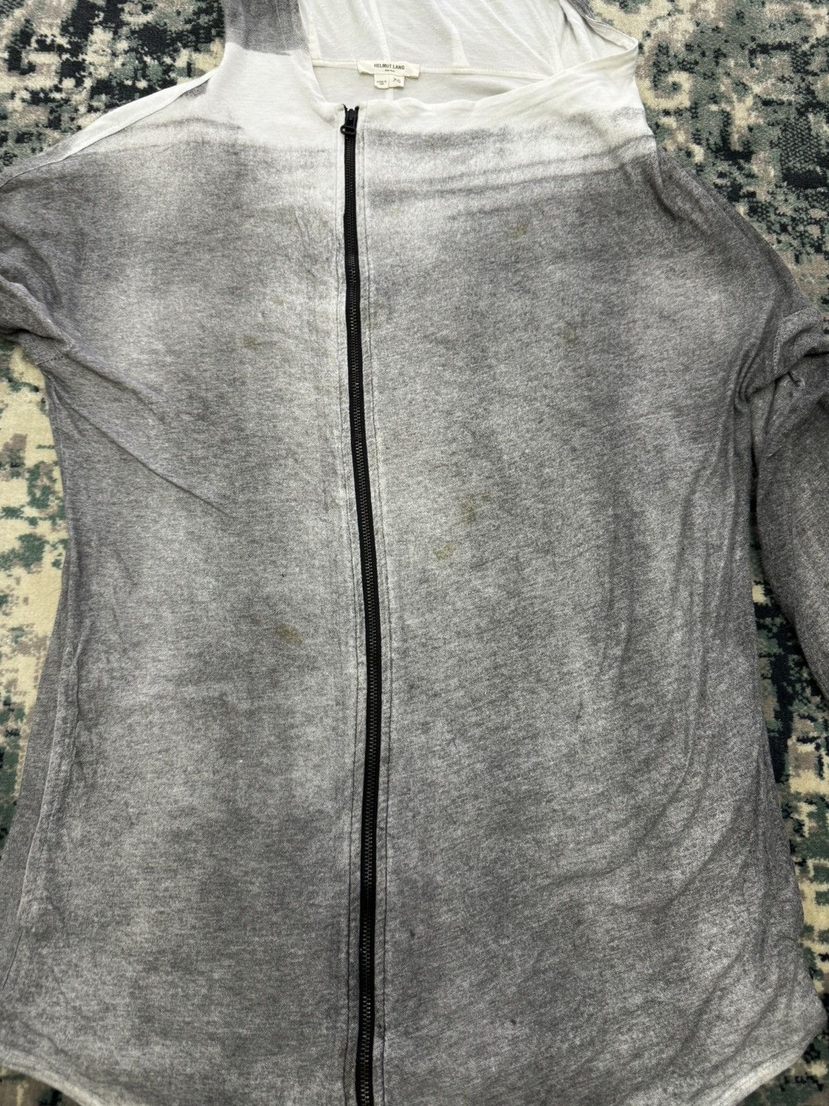 Helmut Lang HELMUT LANG SQUEE-GEE PRINT LIGHT WEIGHT HOODIE ZIPPER Size US XS / EU 42 / 0 - 12 Thumbnail