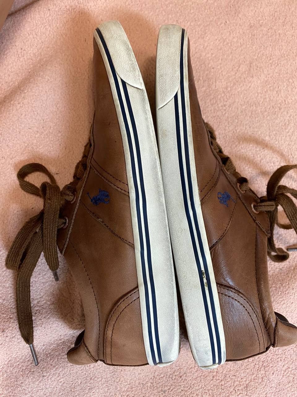 Polo Ralph Lauren Vintage Polo Ralph Lauren brown Low-Top Sneakears logo Size US 10 / EU 43 - 18 Thumbnail