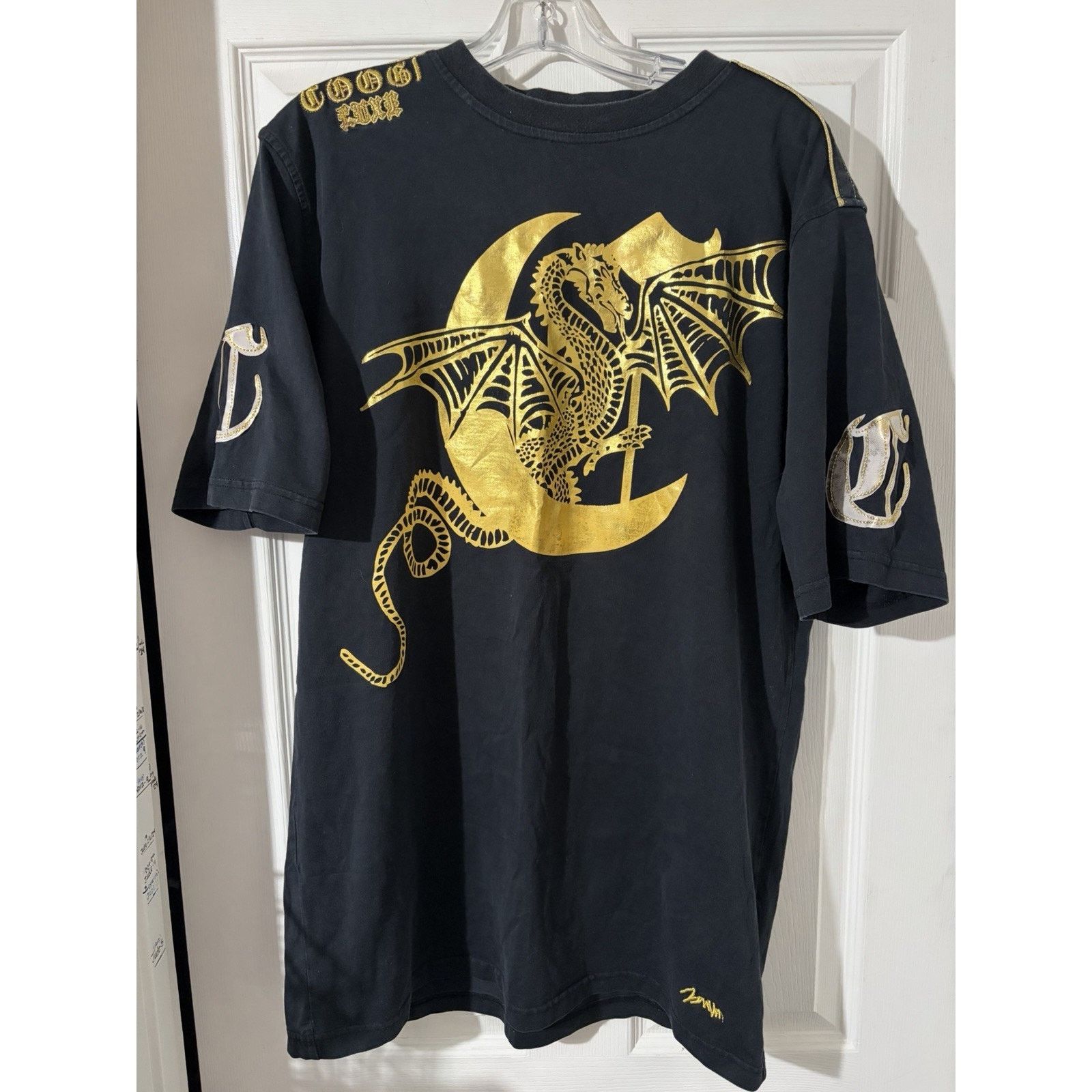 Coogi Coogi Luxe Dragon Shirt Sz XL Black Gold Embroidered Hip Hop Size US XL / EU 56 / 4 - 1 Thumbnail