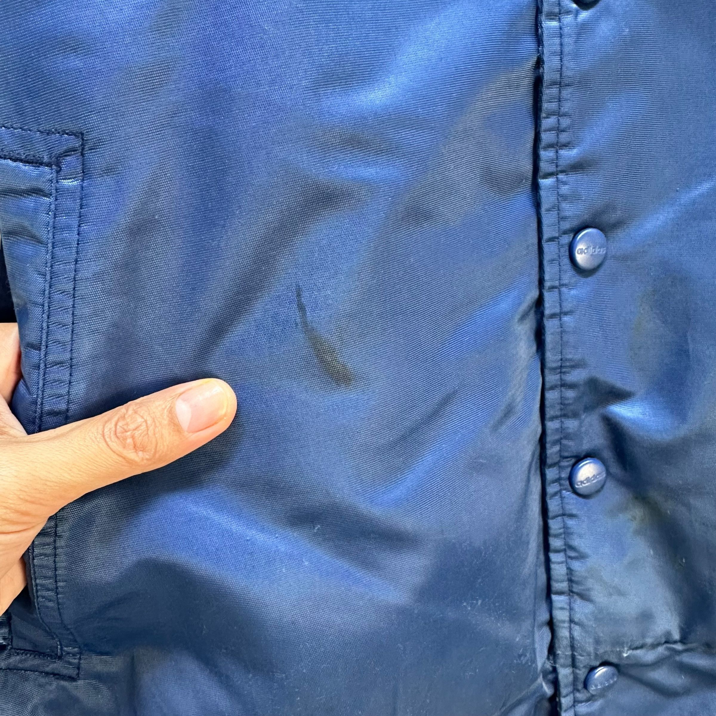 Adidas ADIDAS Trefoil Big Logo Blue Collared Jacket #A50-1177 Size US S / EU 44-46 / 1 - 7 Thumbnail
