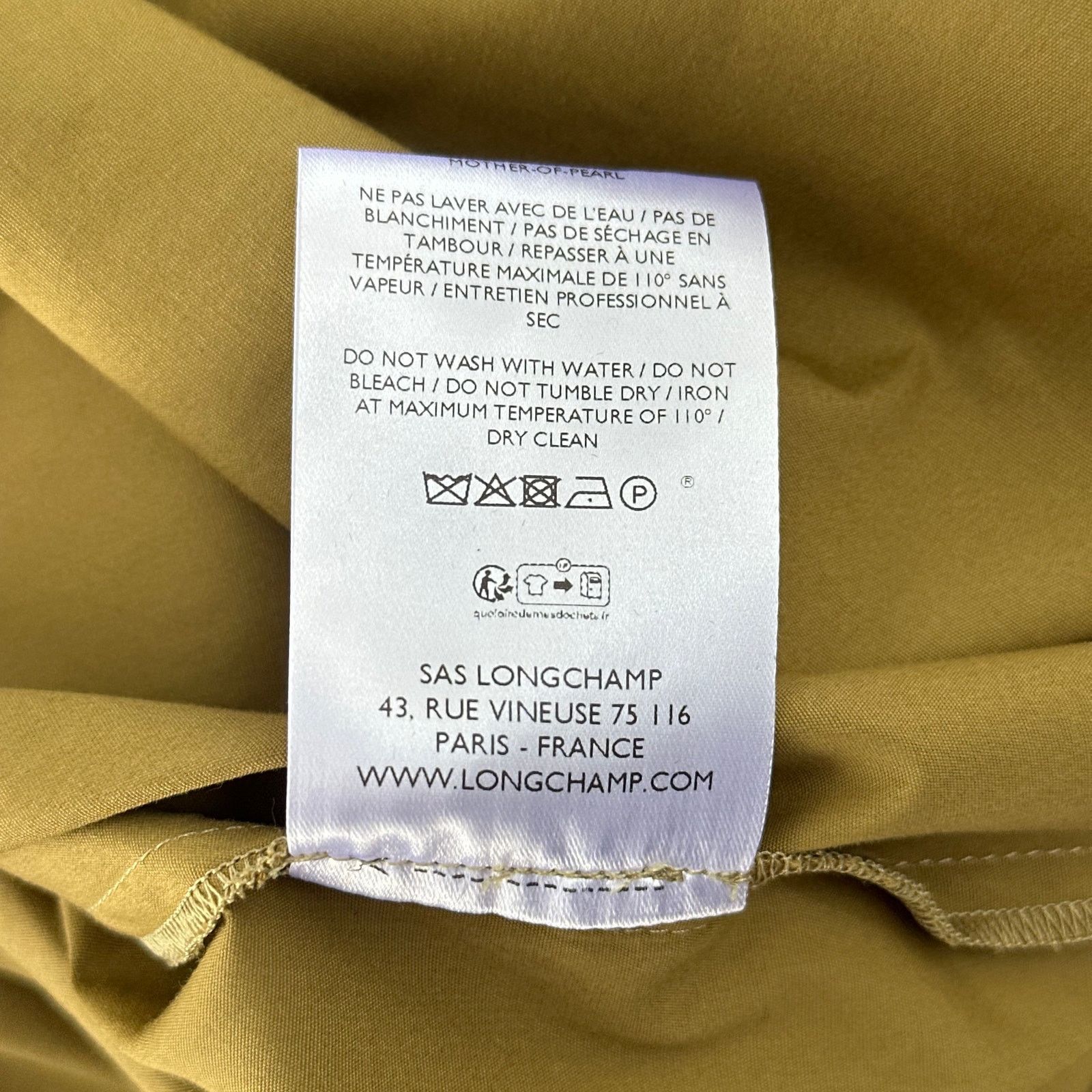 Longchamp Longchamp Popelin Blouse Shirt in Olive Size S / US 4 / IT 40 - 10 Thumbnail