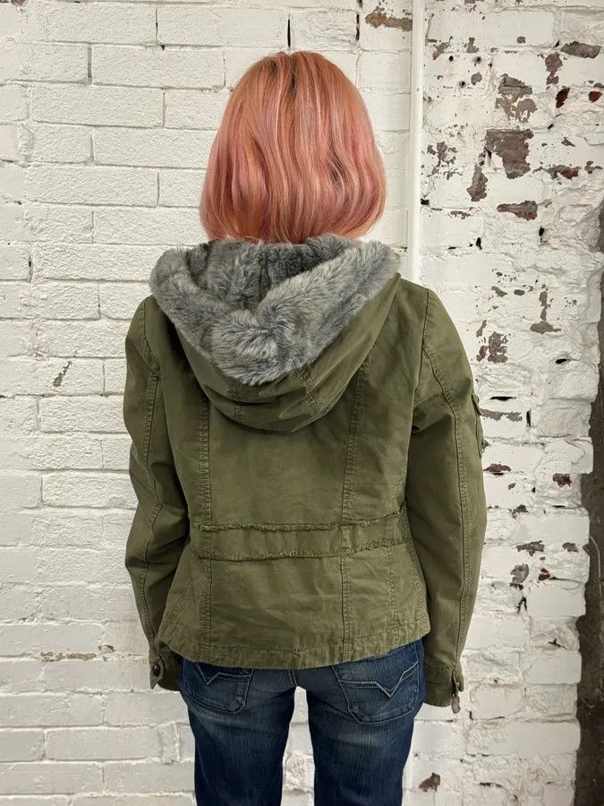 Daniele Alessandrini Daniele Alessandrini Multi-Pocket Khaki Hooded Jacket Size US XS / EU 42 / 0 - 4 Thumbnail