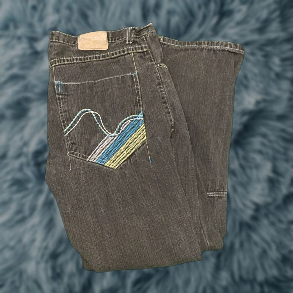 Vintage VINTAGE Red Ape Baggy Skater Grunge Jeans VTG Mens 42 Embroidered Wide-Leg 42x32 Distressed Jeans Mens Size US 42 / EU 58 - 1 Thumbnail