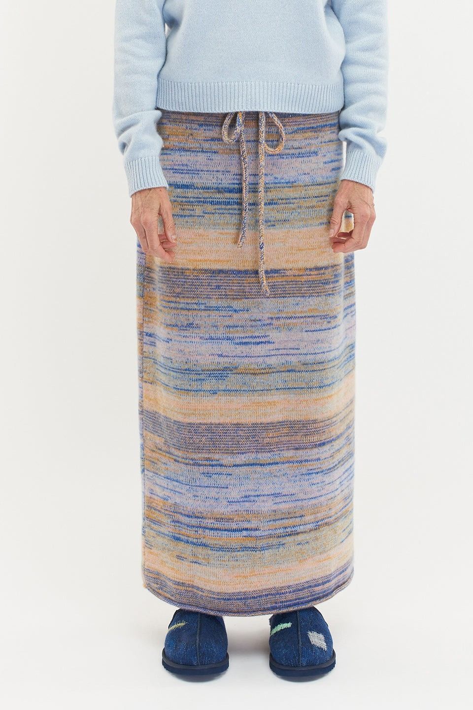 The Elder Statesman $1690 The Elder Statesman Cosmic Cashmere Maxi Skirt Size 26" / US 2 / IT 38 - 2 Thumbnail