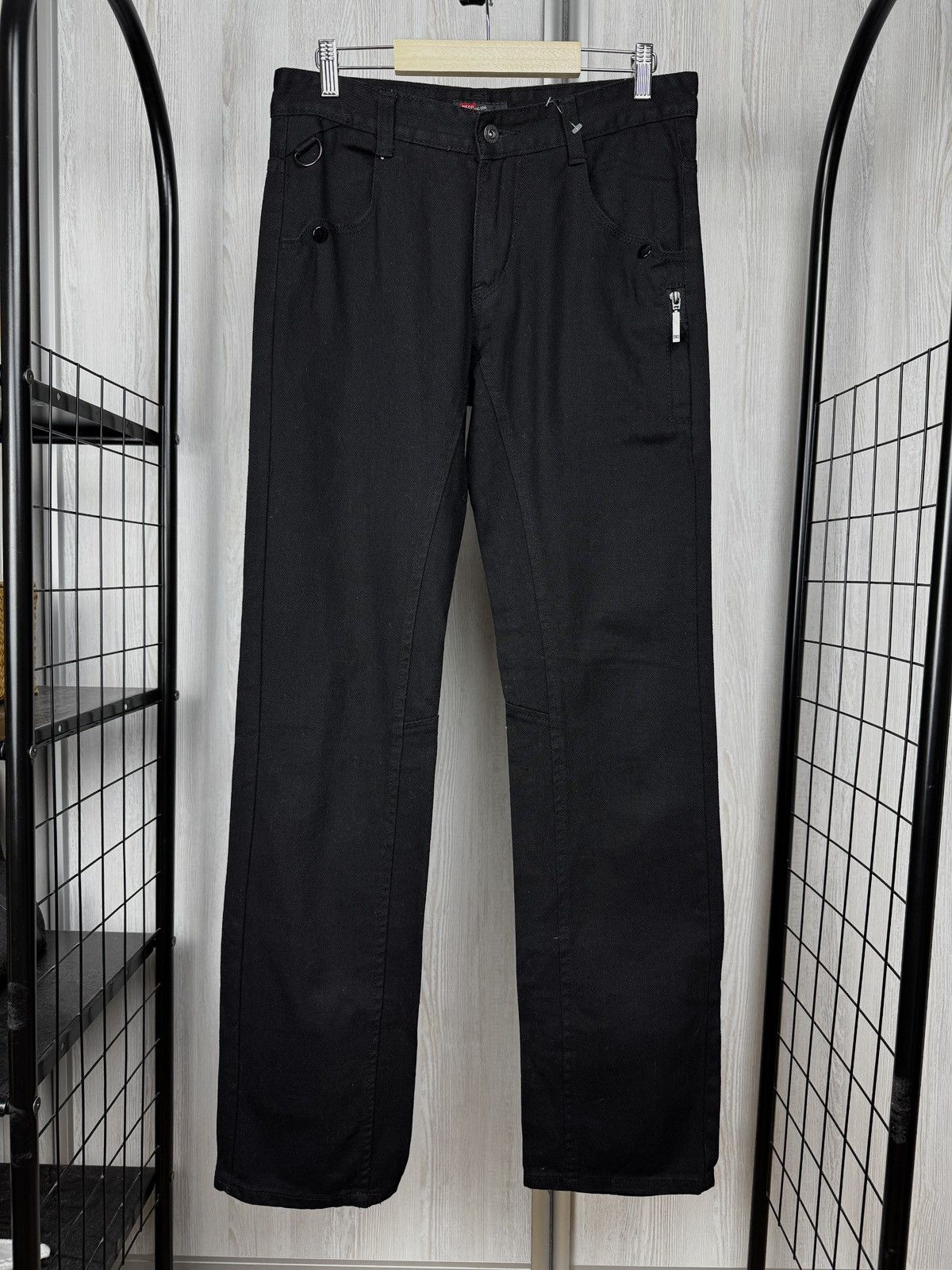 Diesel Diesel vintage zip pocket black big logo denim jeans y2k Size US 31 - 4 Thumbnail
