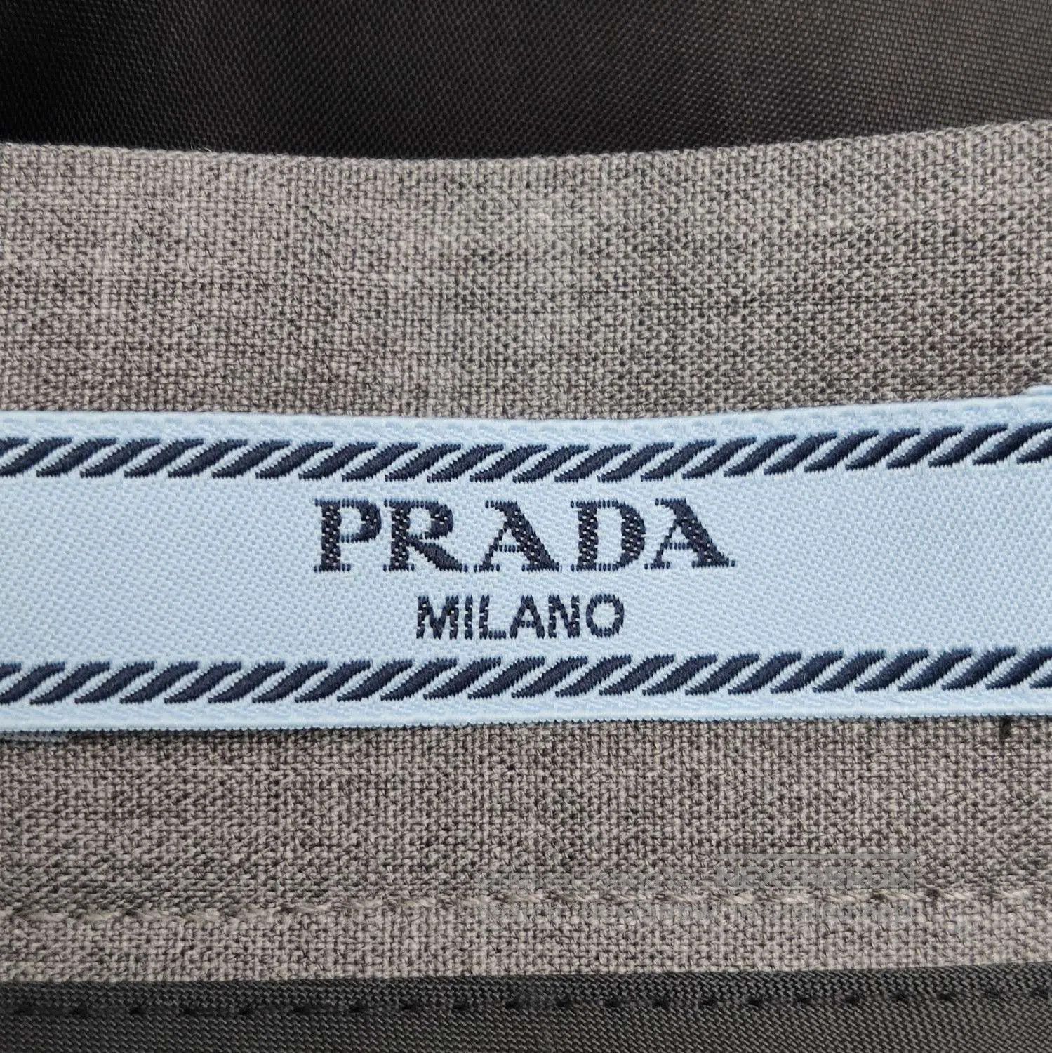 Prada Prada Grey Wool Pleated Midi Skirt . Size 39" - 4 Thumbnail