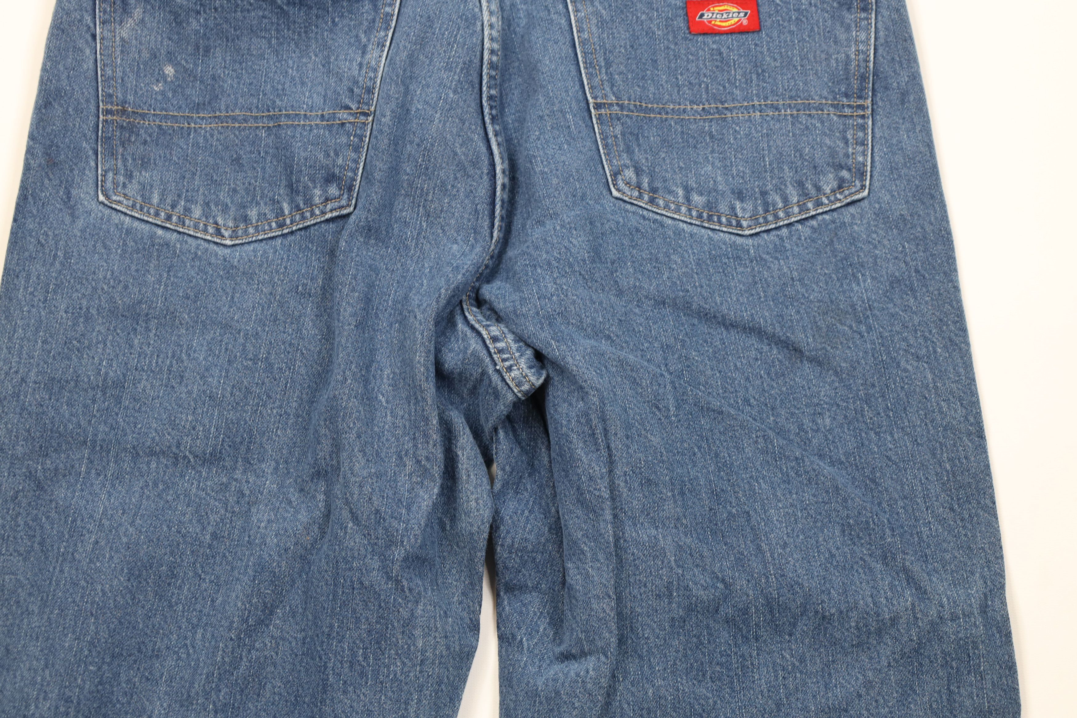 Dickies Vintage Y2K Dickies Wide Leg Dungaree Denim Jeans Blue Size US 34 / EU 50 - 13 Thumbnail