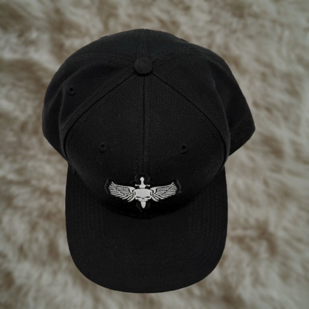 Vintage VINTAGE Warhammer Hat Black Space Marines Winged Skull Cap Adults Snapback Size ONE SIZE - 1 Thumbnail