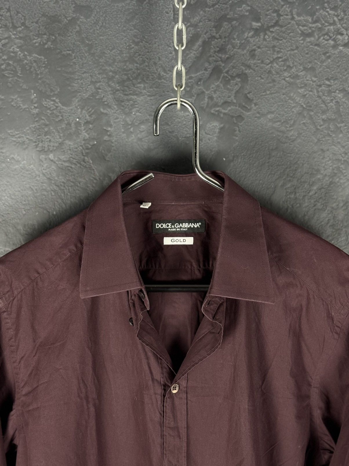 Dolce & Gabbana Dolce & Gabbana Gold Shirt Men's Size 41/16 Size US M / EU 48-50 / 2 - 4 Thumbnail