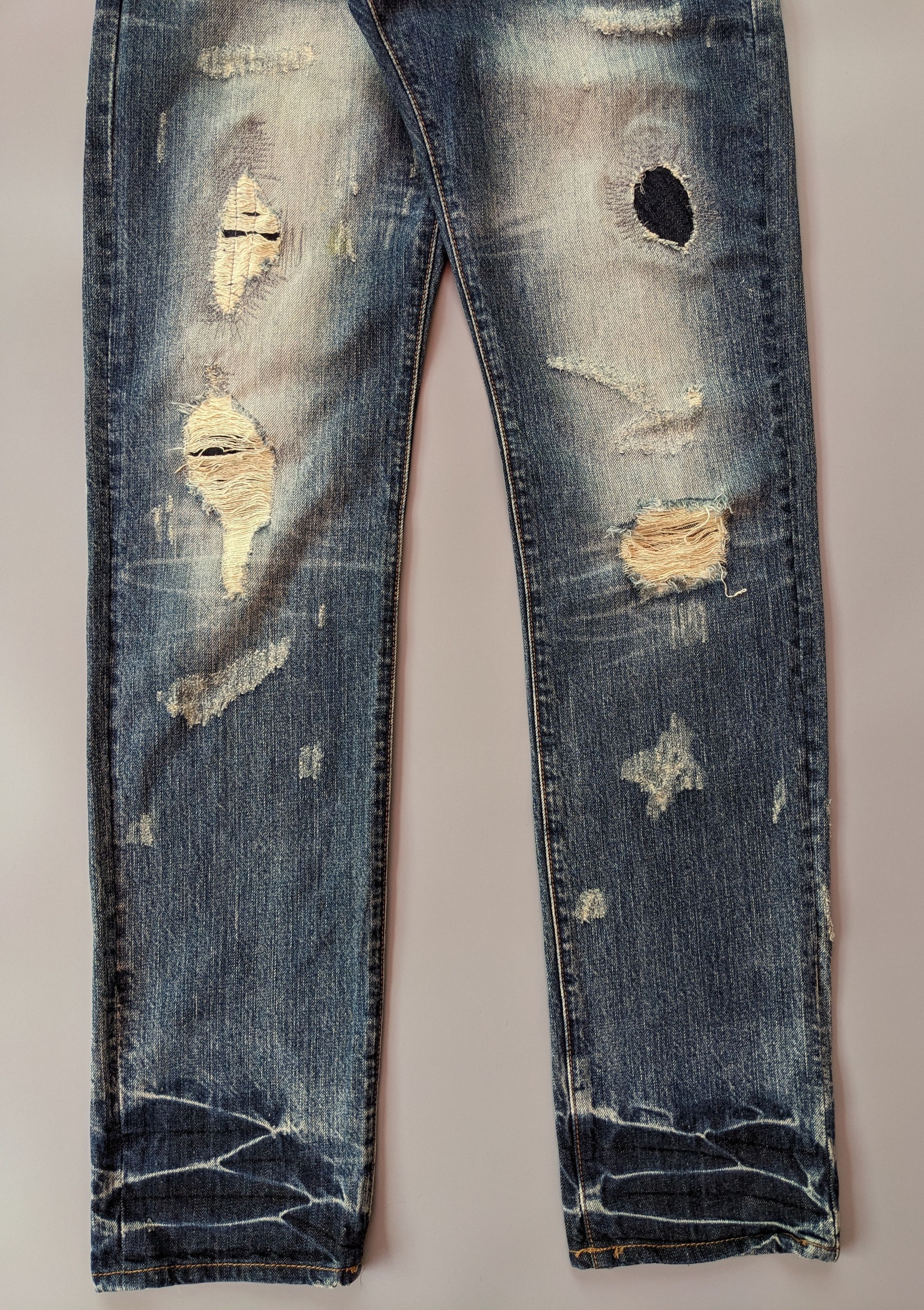 Japanese Brand Standards Of Urban Craft faded distressed jeans Size US 31 - 4 Thumbnail
