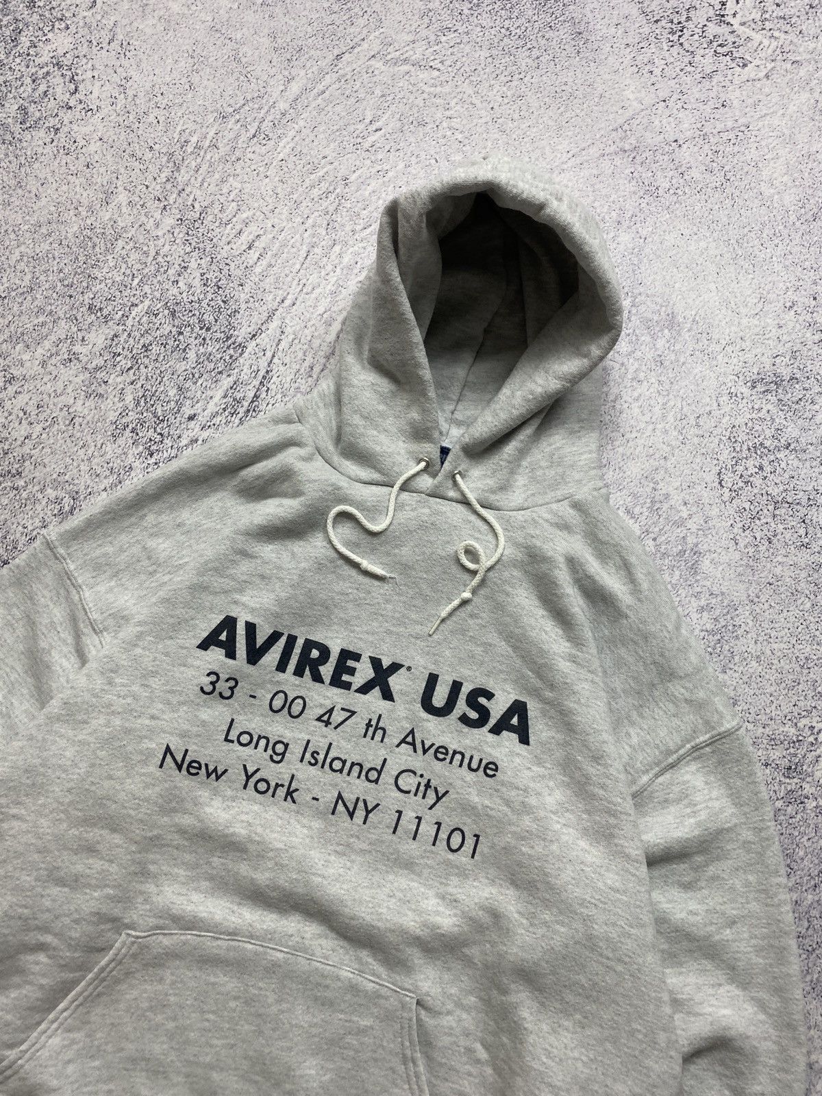 Avirex Vintage AVIREX USA Big Logo Boxy Grey Hoodie Rare Size US XL / EU 56 / 4 - 3 Thumbnail