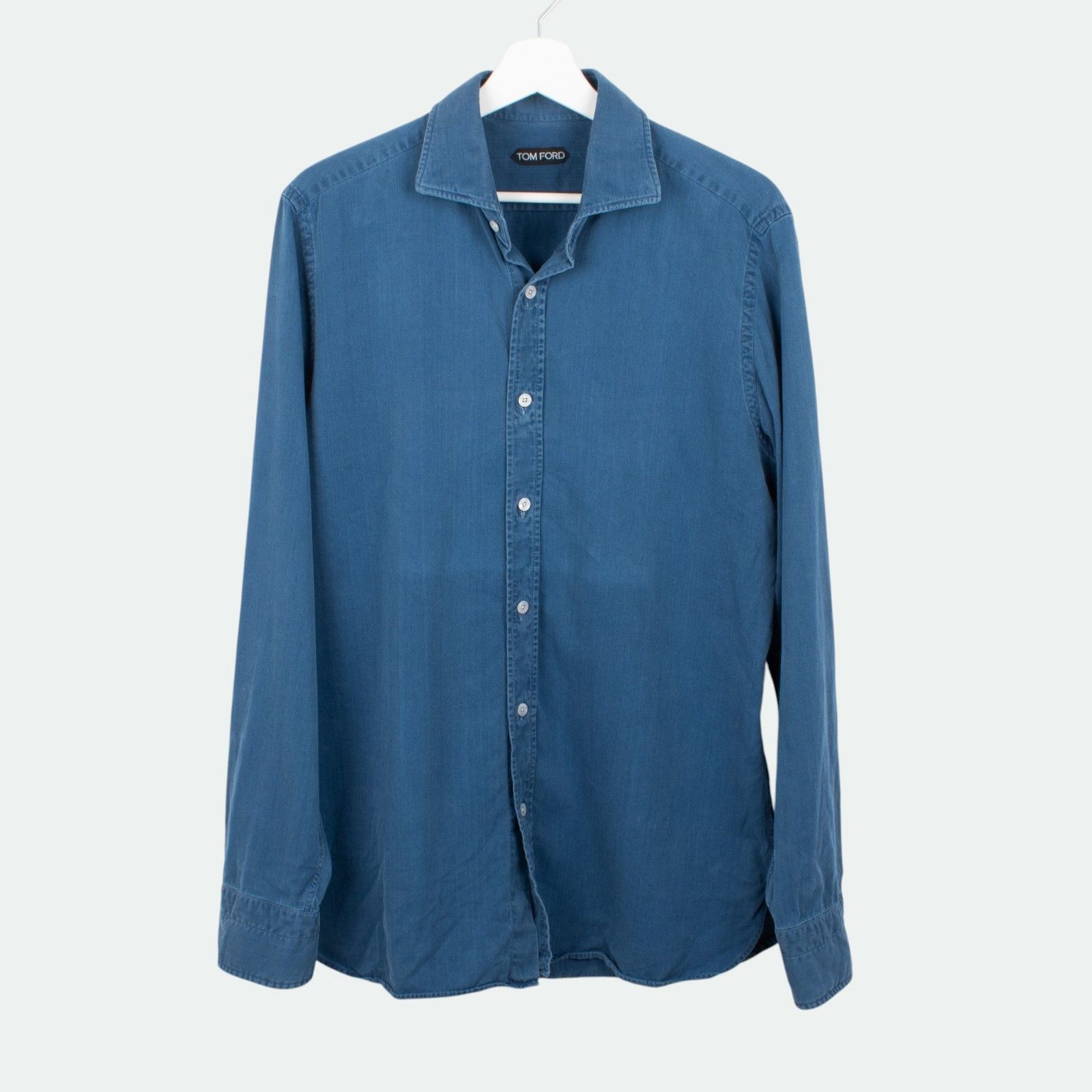 Tom Men Shirt Light Denim Size 41-16-L, S2142