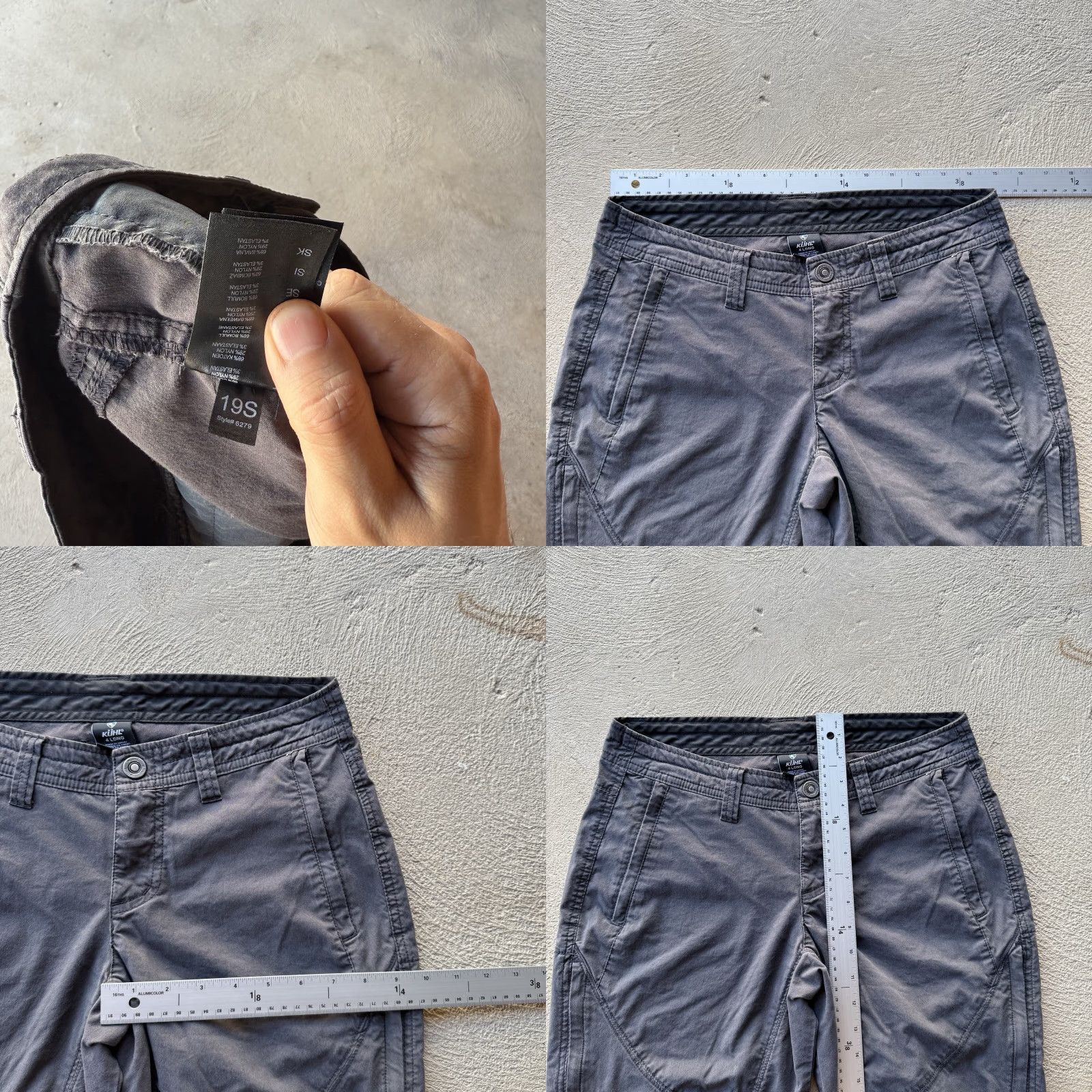 Vintage Kuhl Pants Women 4 Gray Spire Roll Up Outdoor Hike Climb Basic Stretch Chino Size 27" / US 4 / IT 40 - 8 Thumbnail