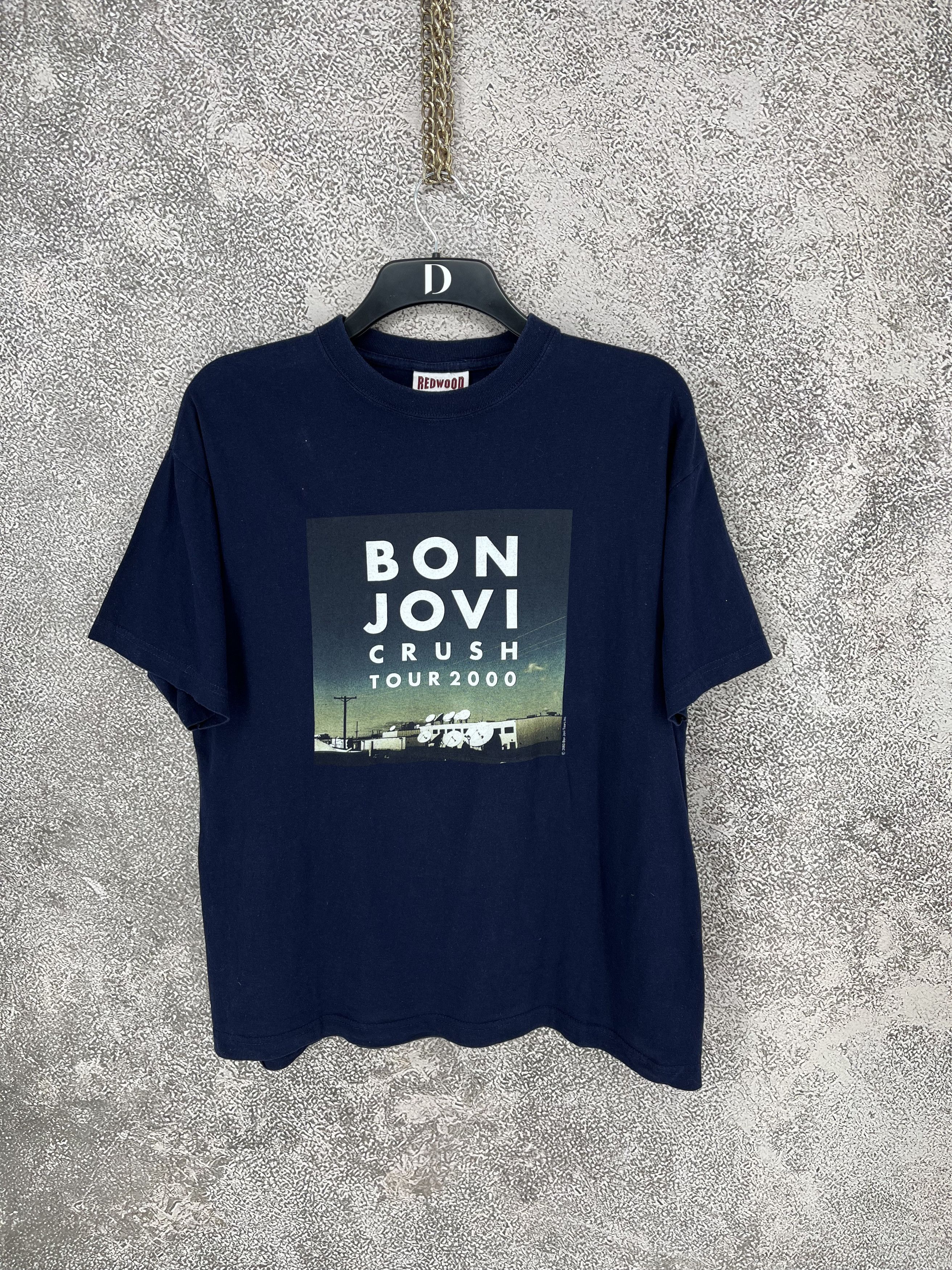 Band Tees Vintage Bon Jovi Crush Tour 2000 Rock Band T-Shirt Black Y2K Size US L / EU 52-54 / 3 - 1 Thumbnail