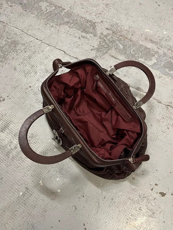 Dior 2000s Christian Dior Bordeaux Grained Red Leather Bag Size ONE SIZE - 7 Thumbnail