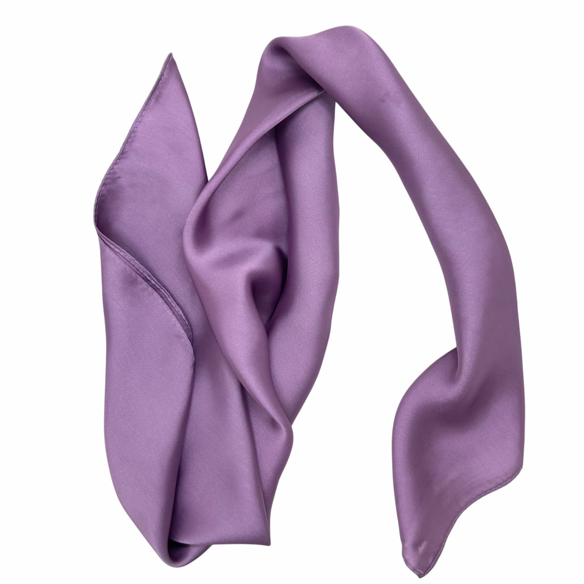 Other ✨Elegant Bandana Square Silky Scarf Lavender Solid Wrap Vers Size ONE SIZE - 2 Thumbnail