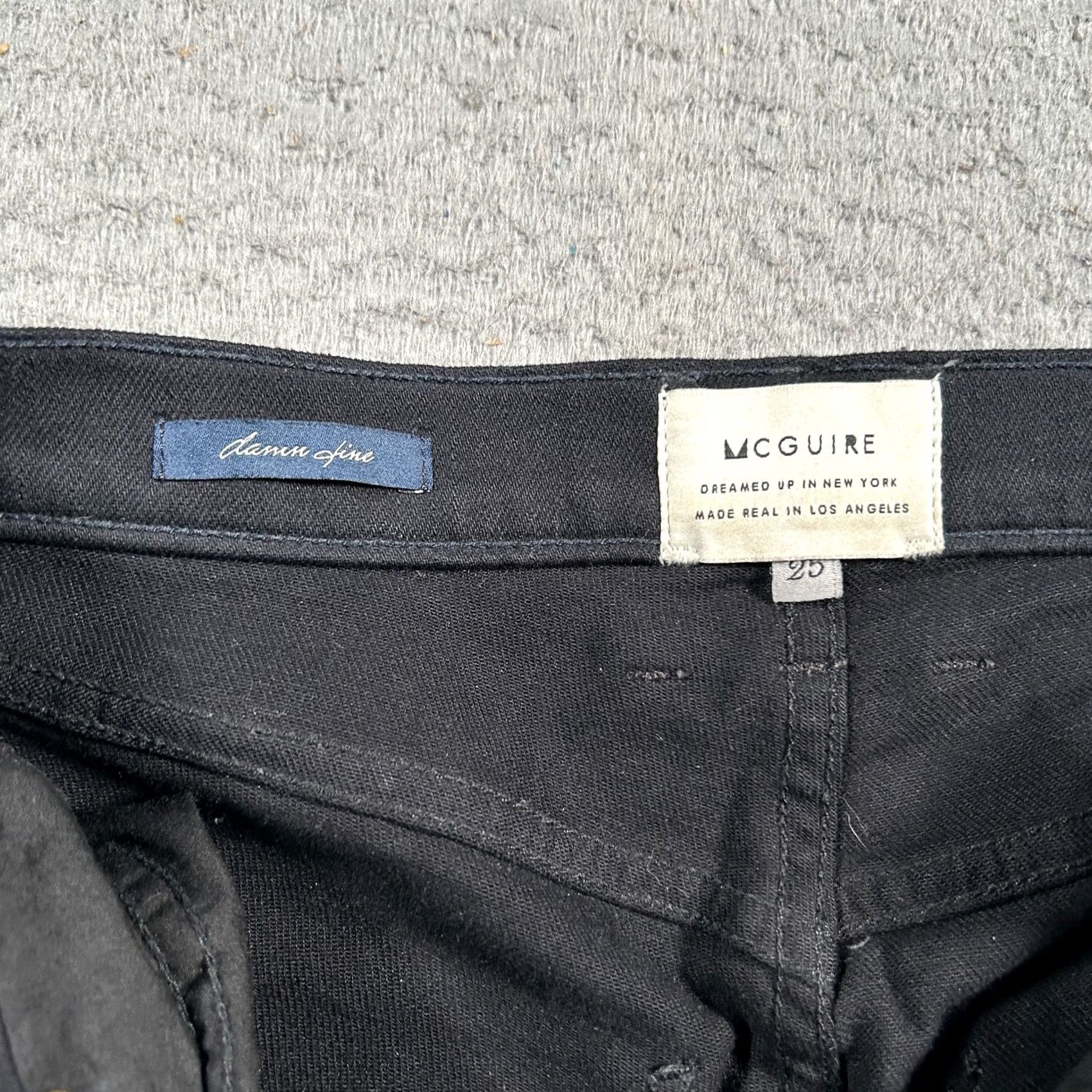 Vintage McGuire Jeans Womens 26x24 Black Cha Cha Fringe Cropped Mid Rise Jeans User: No Size 26" / US 2 / IT 38 - 3 Thumbnail