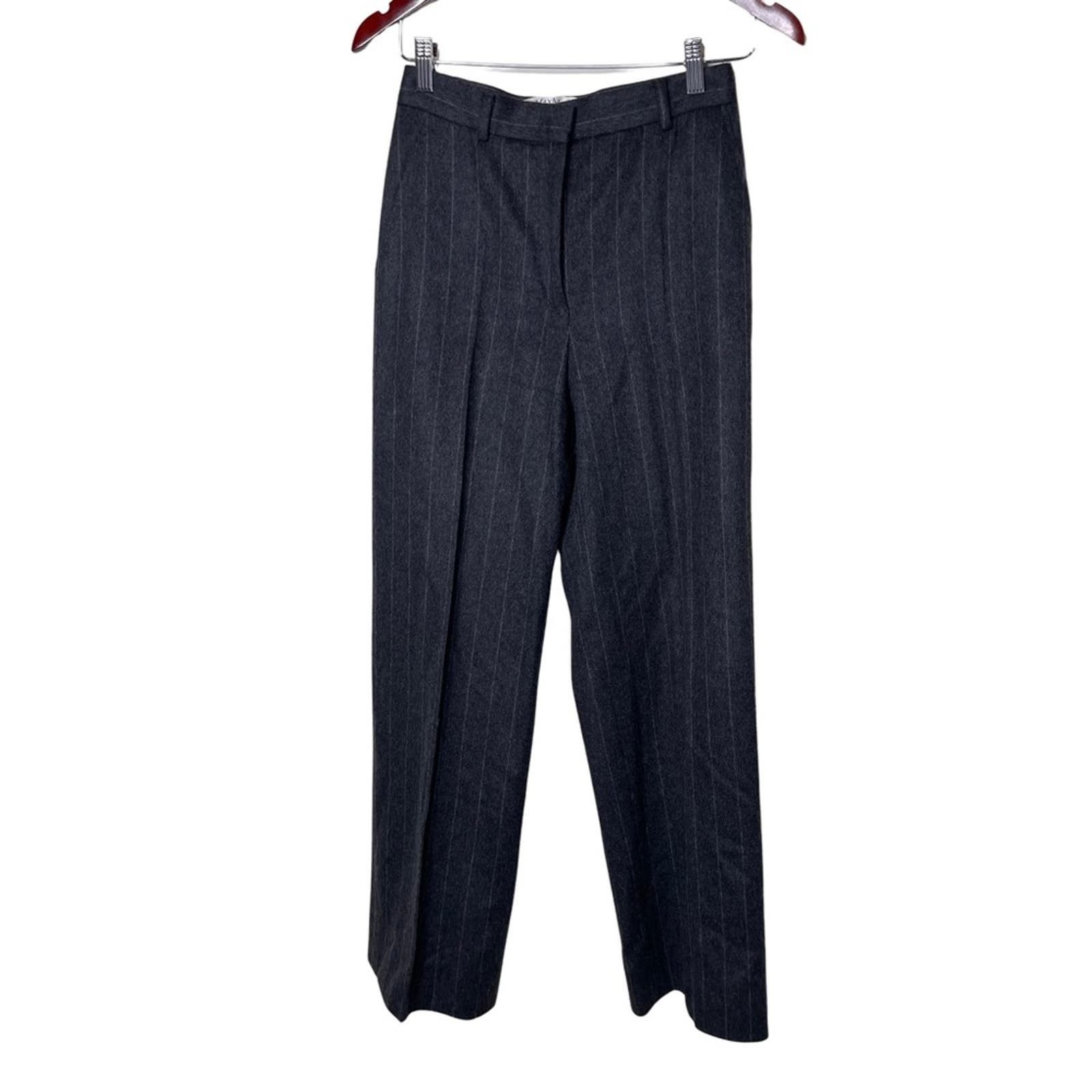 Max Mara Maxmara grey striped wool angora high waist dress pants Size 26" / US 2 / IT 38 - 1 Thumbnail