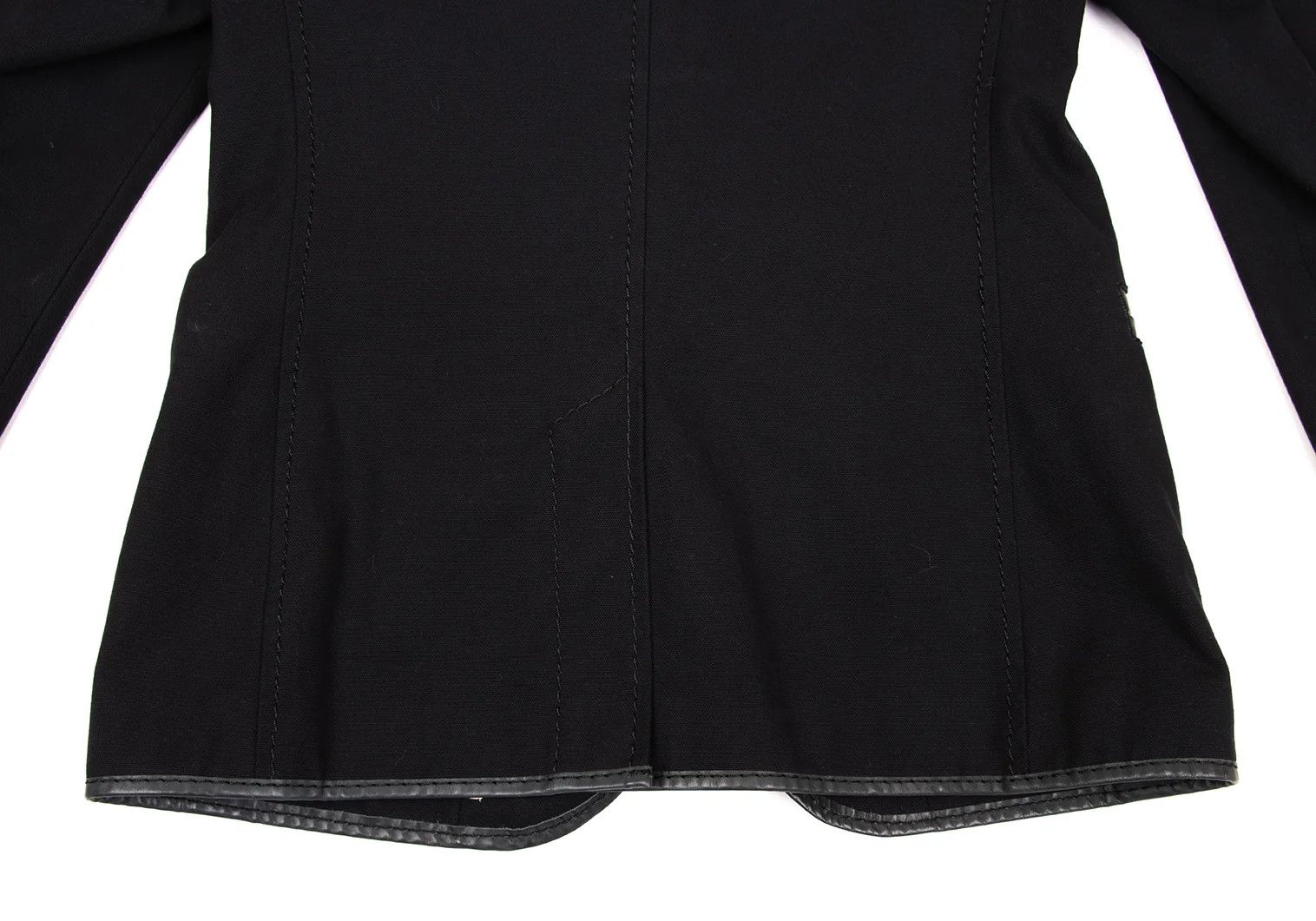 Issey Miyake Leather Piping Canvas Jacket in Black 2 Size US M / EU 48-50 / 2 - 13 Thumbnail
