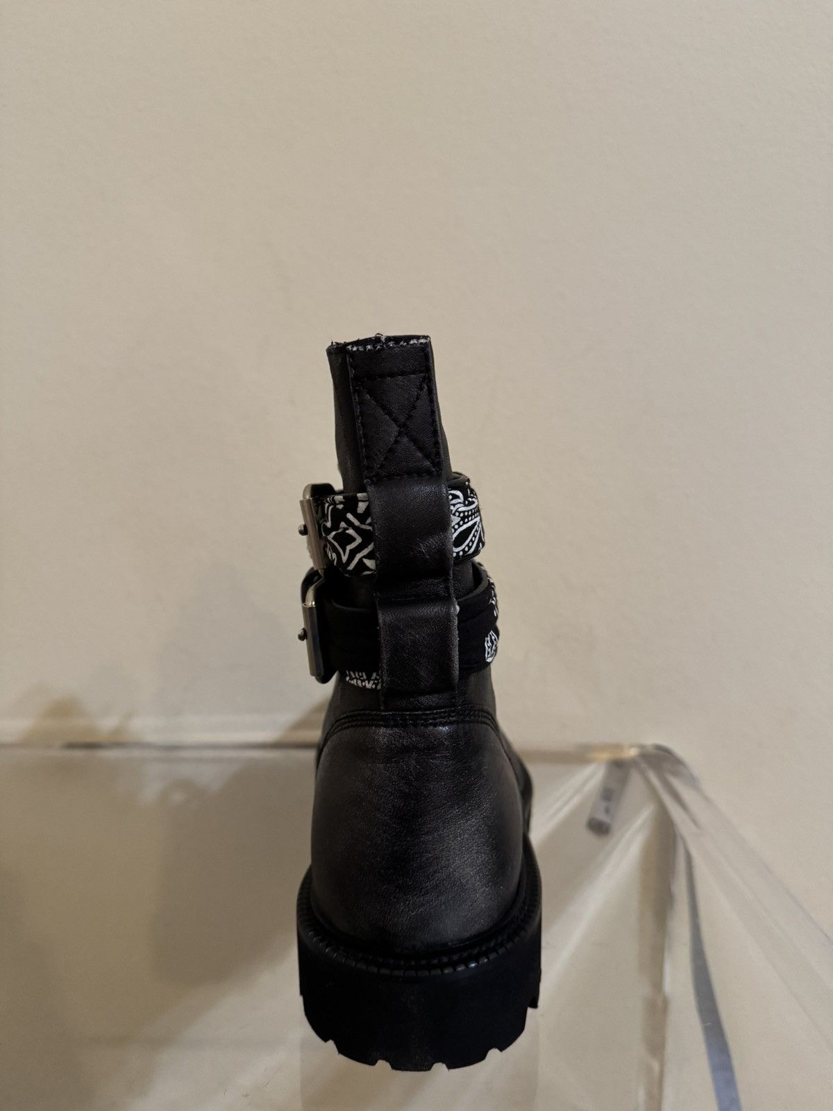 Amiri Amiri Bandana High Top Leather Combat Boots Black 43 Size US 10 / EU 43 - 9 Thumbnail